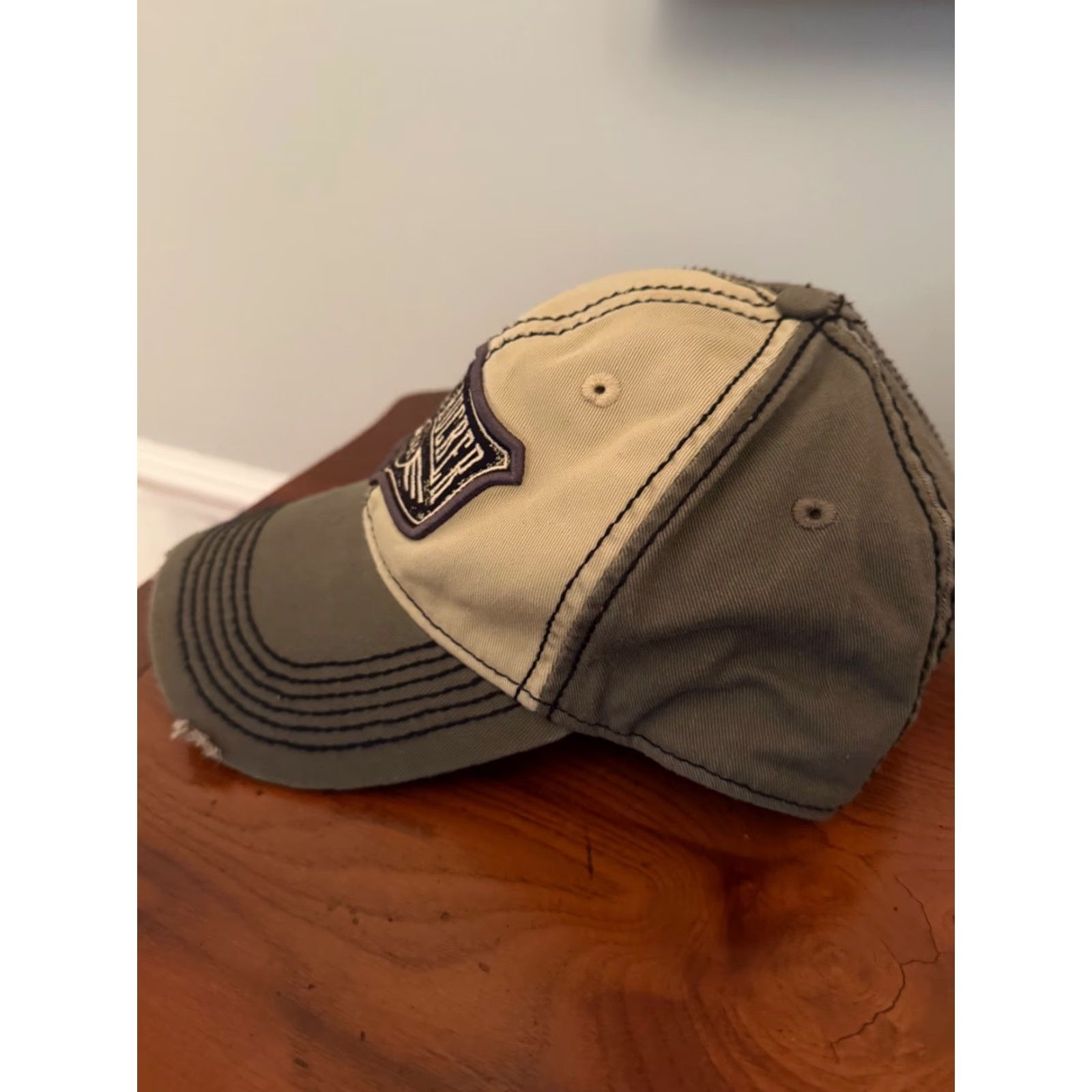 Logo 7 Darius Rucker Distressed Baseball Hat Adjustable Logo Patch Black White Hootie Size ONE SIZE - 2 Thumbnail