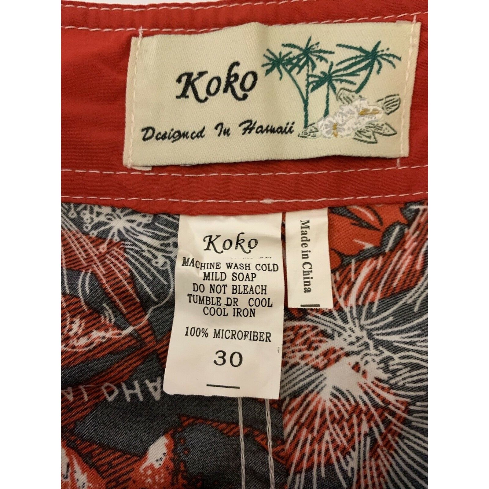 Other Koko Designed In Hawaii Men's Sz 30 Board Shorts Floral Swim Size US 30 / EU 46 - 2 Thumbnail