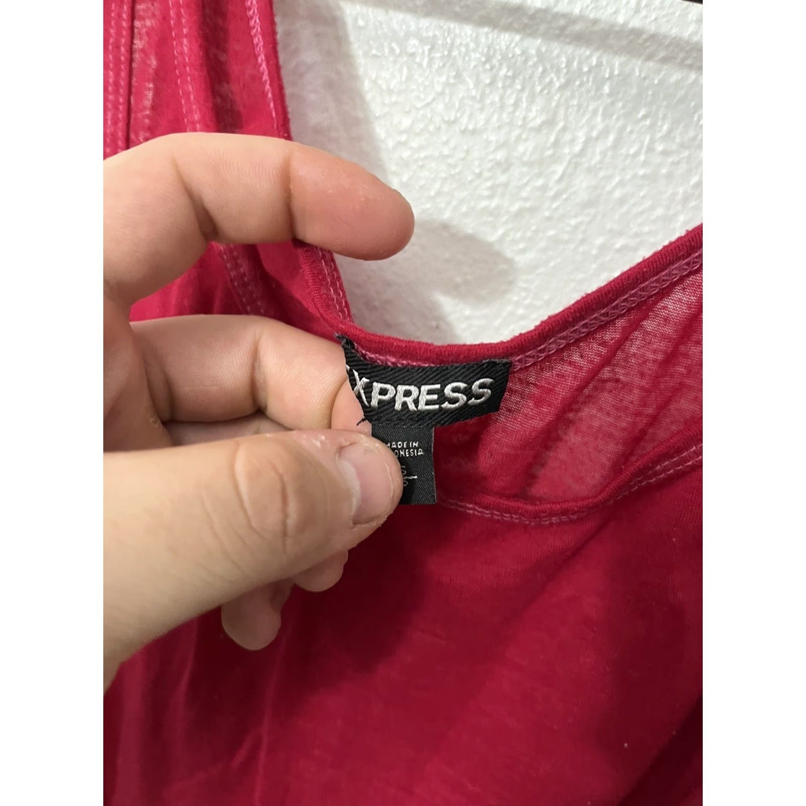 Express Express Women's Small Pink Striped Sleeveless Tank Top Casual Mock Neck Basic Size S / US 4 / IT 40 - 2 Thumbnail