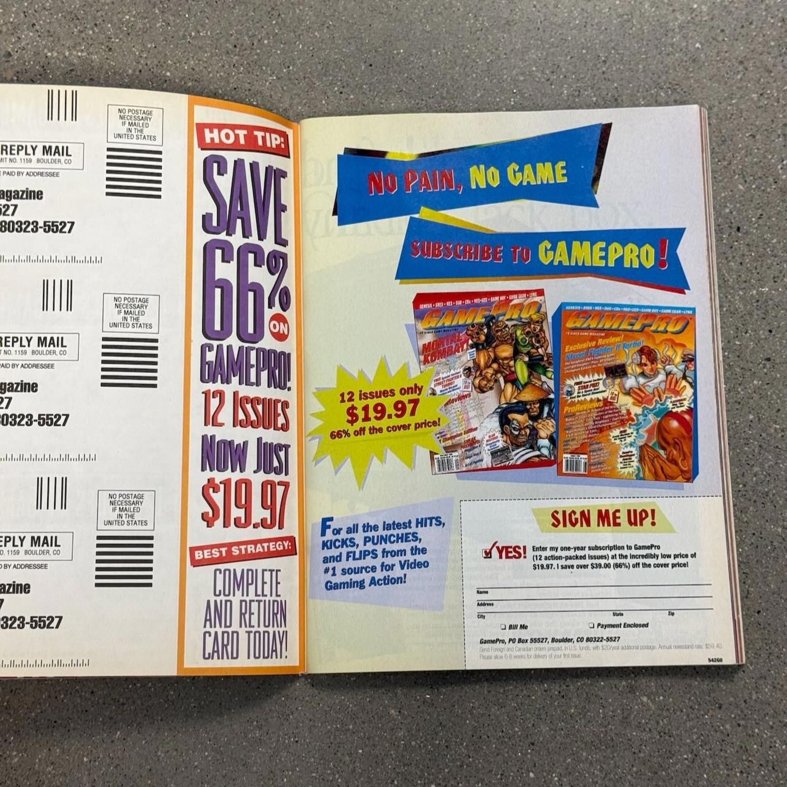 Designer Vtg GamePro Magazine 1994 Sega Nintendo Mortal Kombat Sonic Size ONE SIZE - 2 Thumbnail
