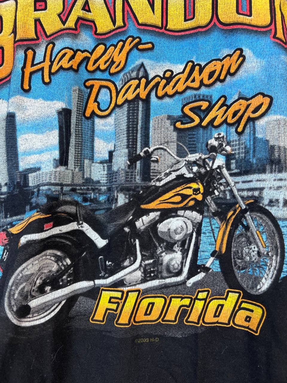 VINTAGE Harley-Davidson Flame Shirt Biker Motorcycle Size L