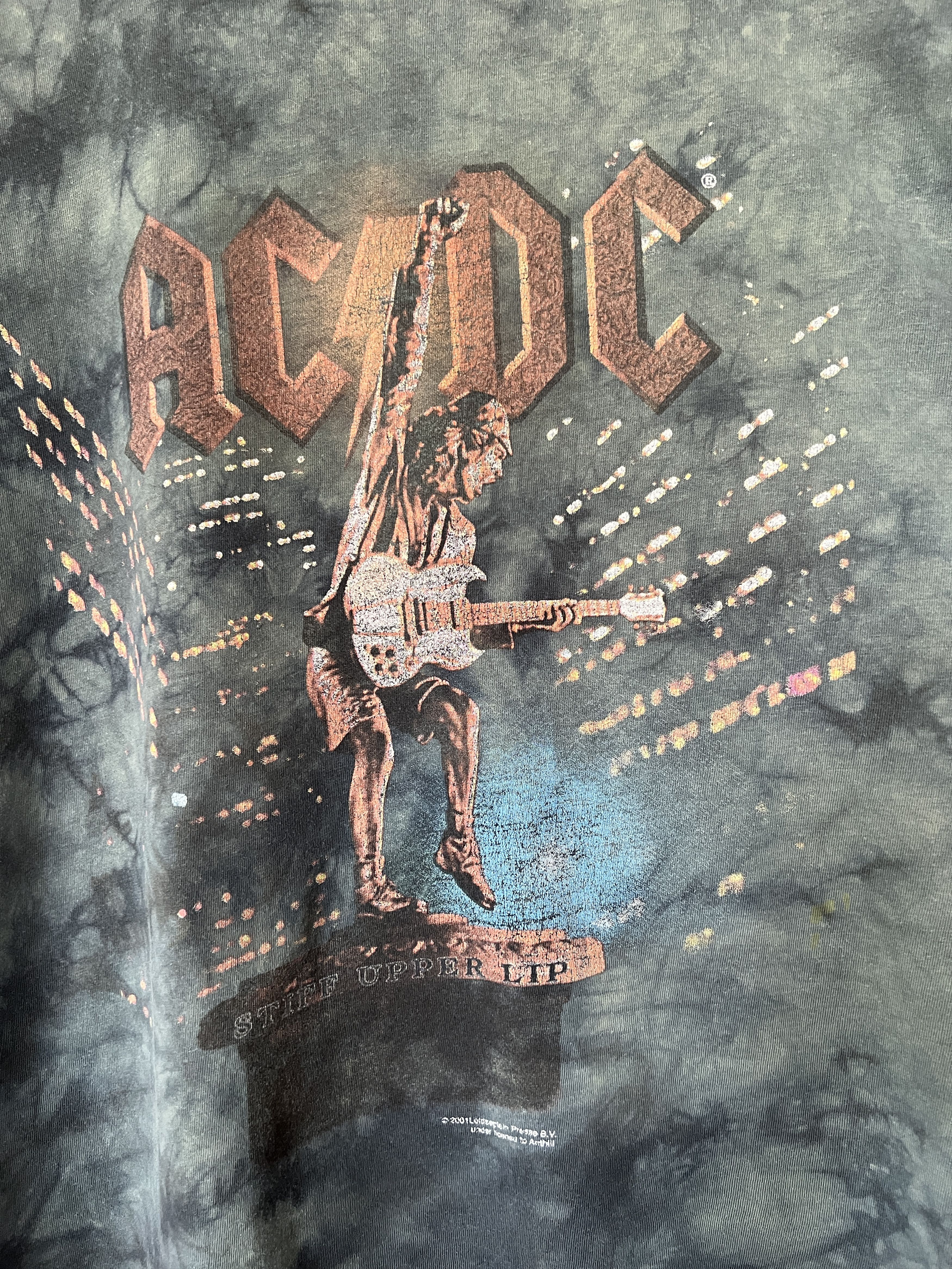 Band Tees Vintage 2001 AC/DC Rock Band Tour Tie Dye T-shirt Size US M / EU 48-50 / 2 - 9 Thumbnail