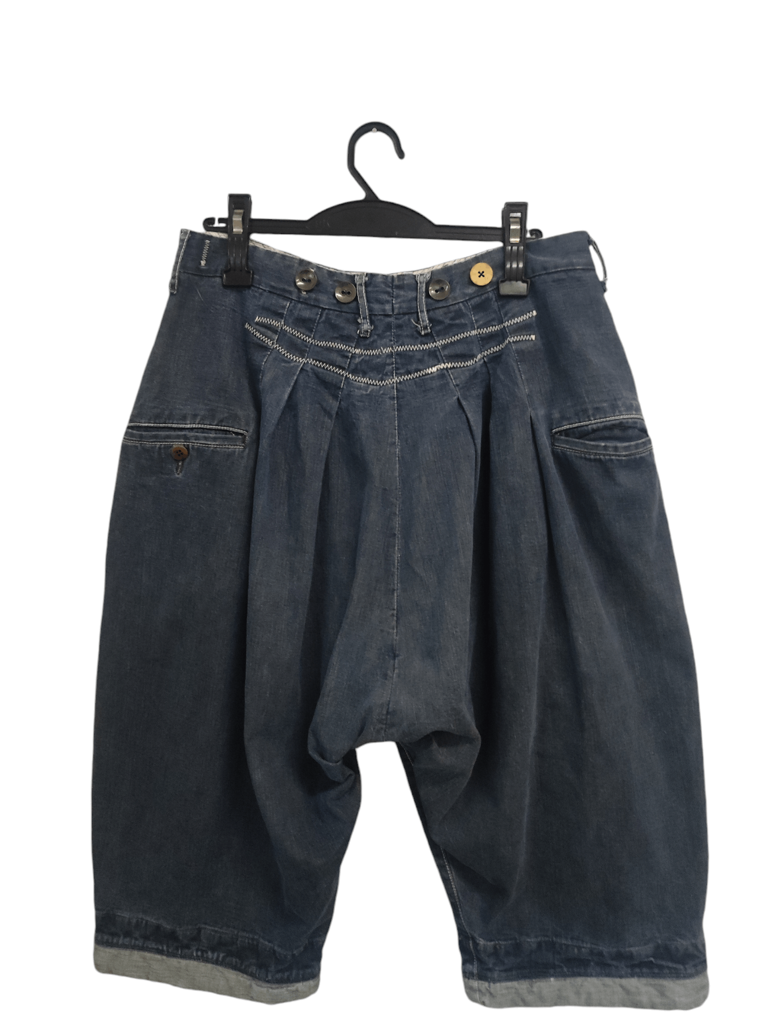 Japanese Brand Kapital Baggy Short Pants Kapital suspended button Size US 32 / EU 48 - 6 Thumbnail
