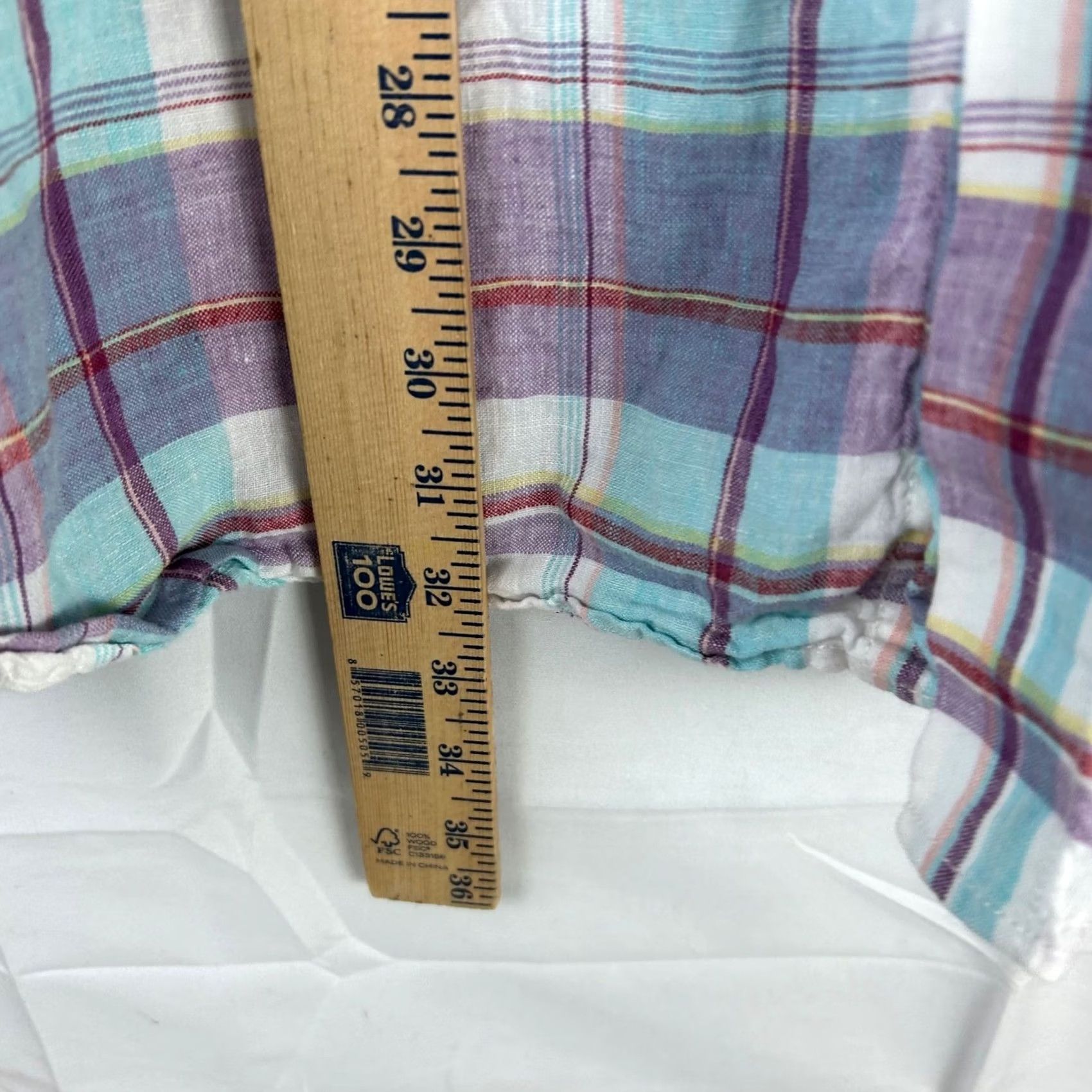 Tommy Bahama Tommy Bahama Button Up Mens 2XL Multicolor Plaid 100% Linen Long Sleeve Shirt Size US XXL / EU 58 / 5 - 4 Thumbnail