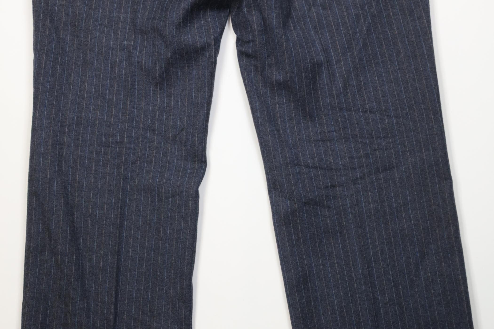 Vintage Vintage 70s Streetwear Wool Striped Wide Leg Chino Pants Size US 36 / EU 52 - 11 Thumbnail