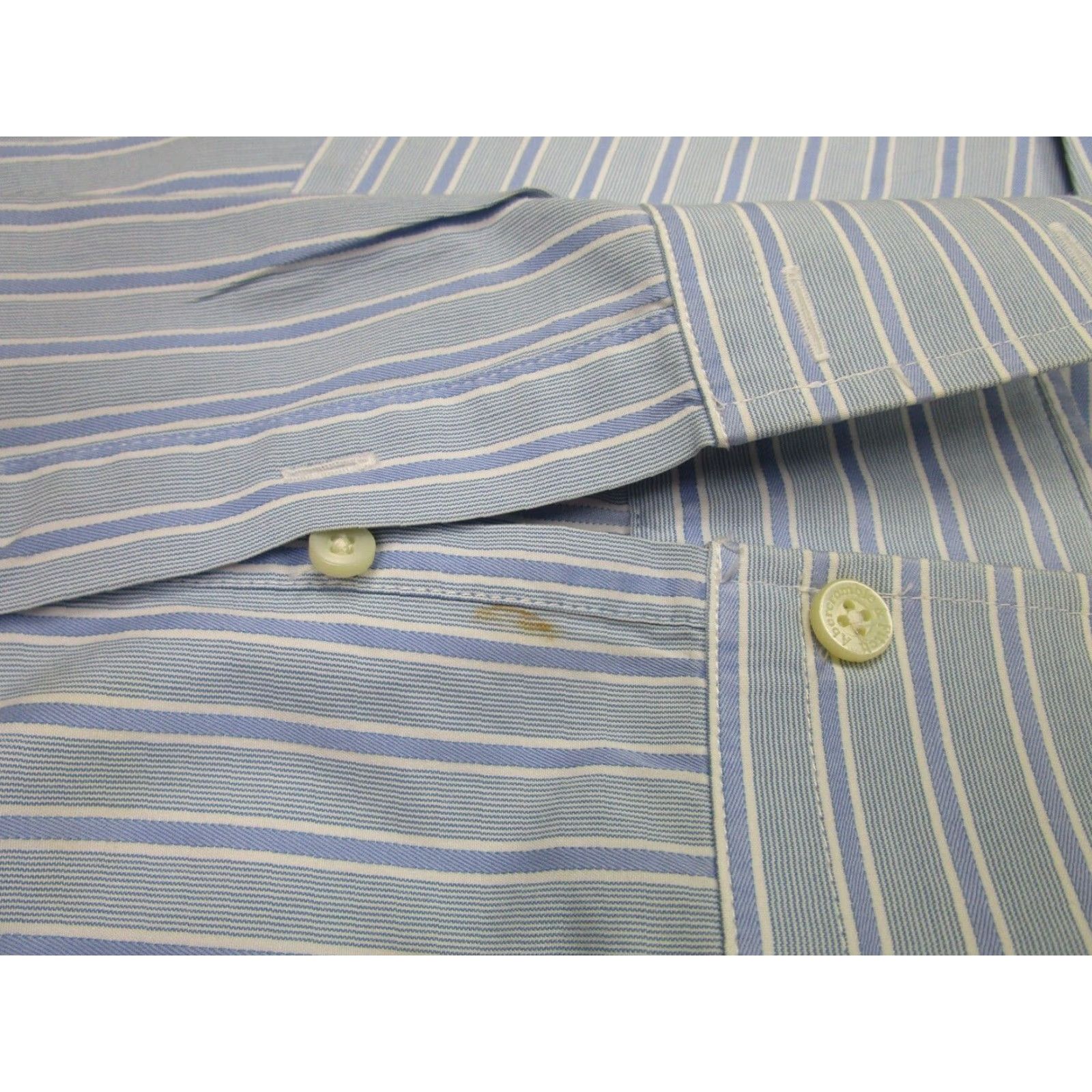 Abercrombie & Fitch VINTAGE Abercrombie & Fitch Button-Up Shirt Mens 2XL Blue Striped Slim Y2K 2000s Size US XXL / EU 58 / 5 - 4 Thumbnail