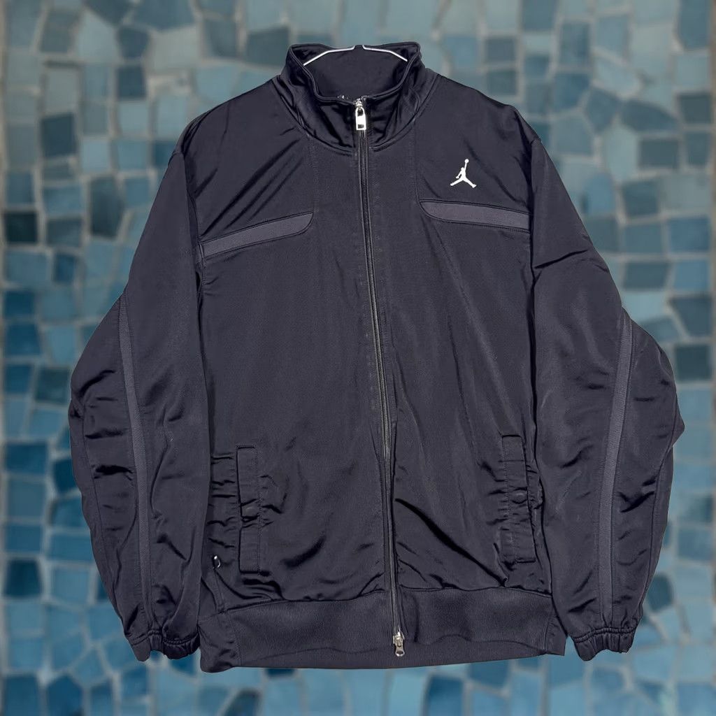 Jordan Brand Jordan Jacket Mens L Full Zip Track Nike Jordan Air Basketball Athletic Black Size US L / EU 52-54 / 3 - 1 Thumbnail