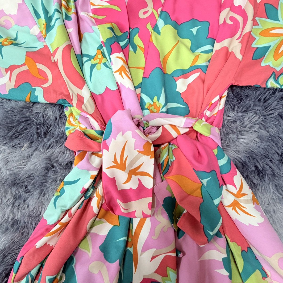 Other Natori Marbella Floral Patchwork Wrap Kimono Bath Robe Size XL / US 12-14 / IT 48-50 - 12 Thumbnail
