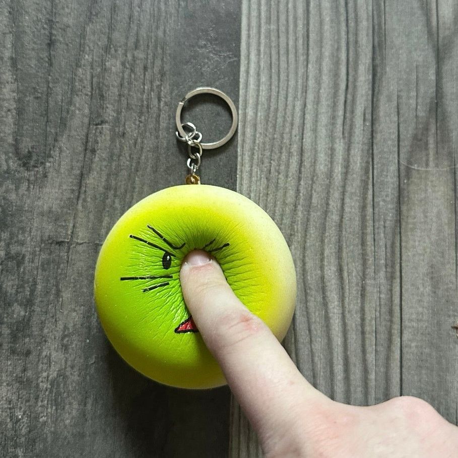 Other green silly face squishy keychain Size ONE SIZE - 2 Thumbnail