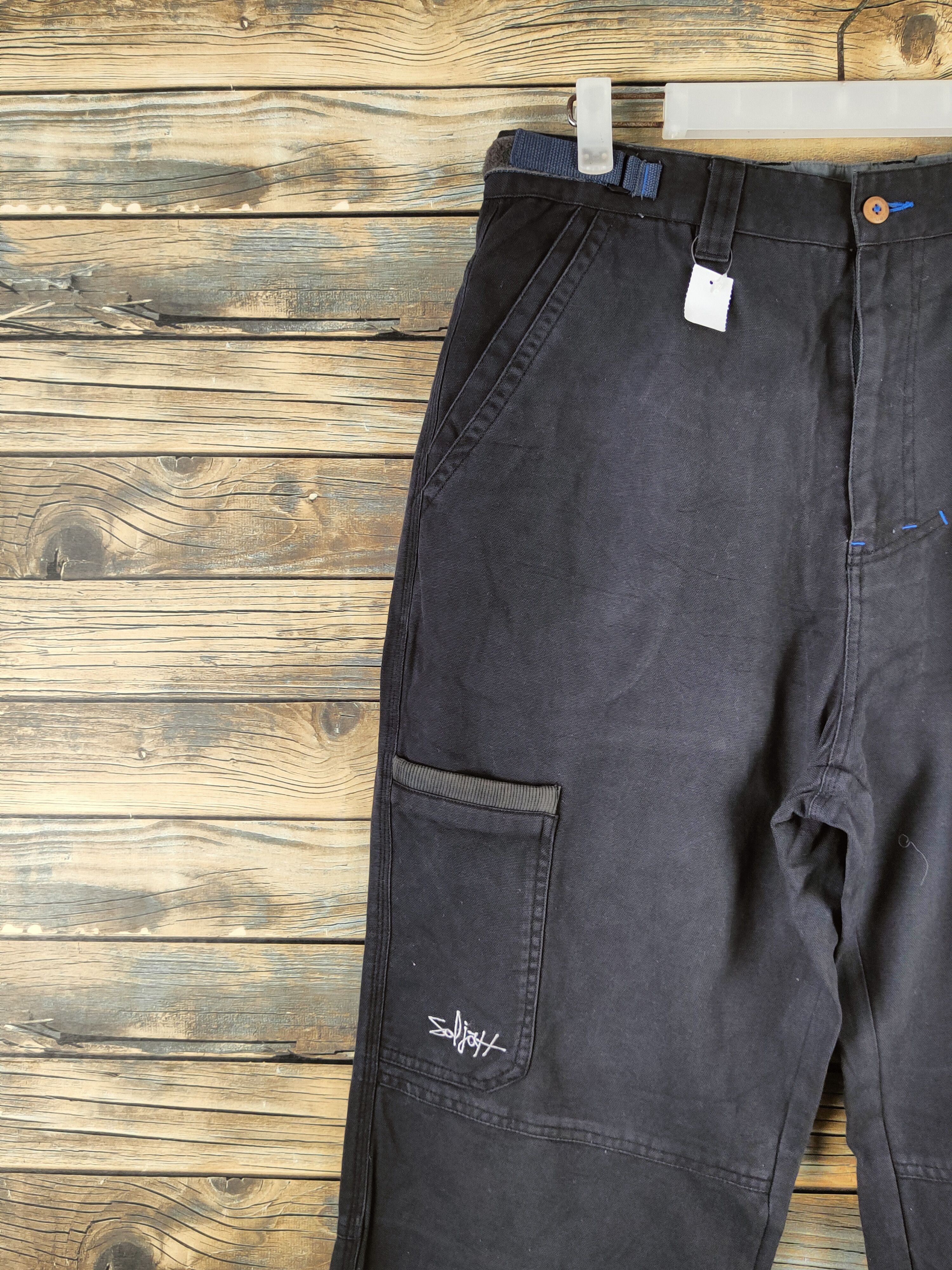 Japanese Brand DL Soljah Black Multipocket Tactical Cargo Pants #1964 Size US 32 / EU 48 - 4 Thumbnail