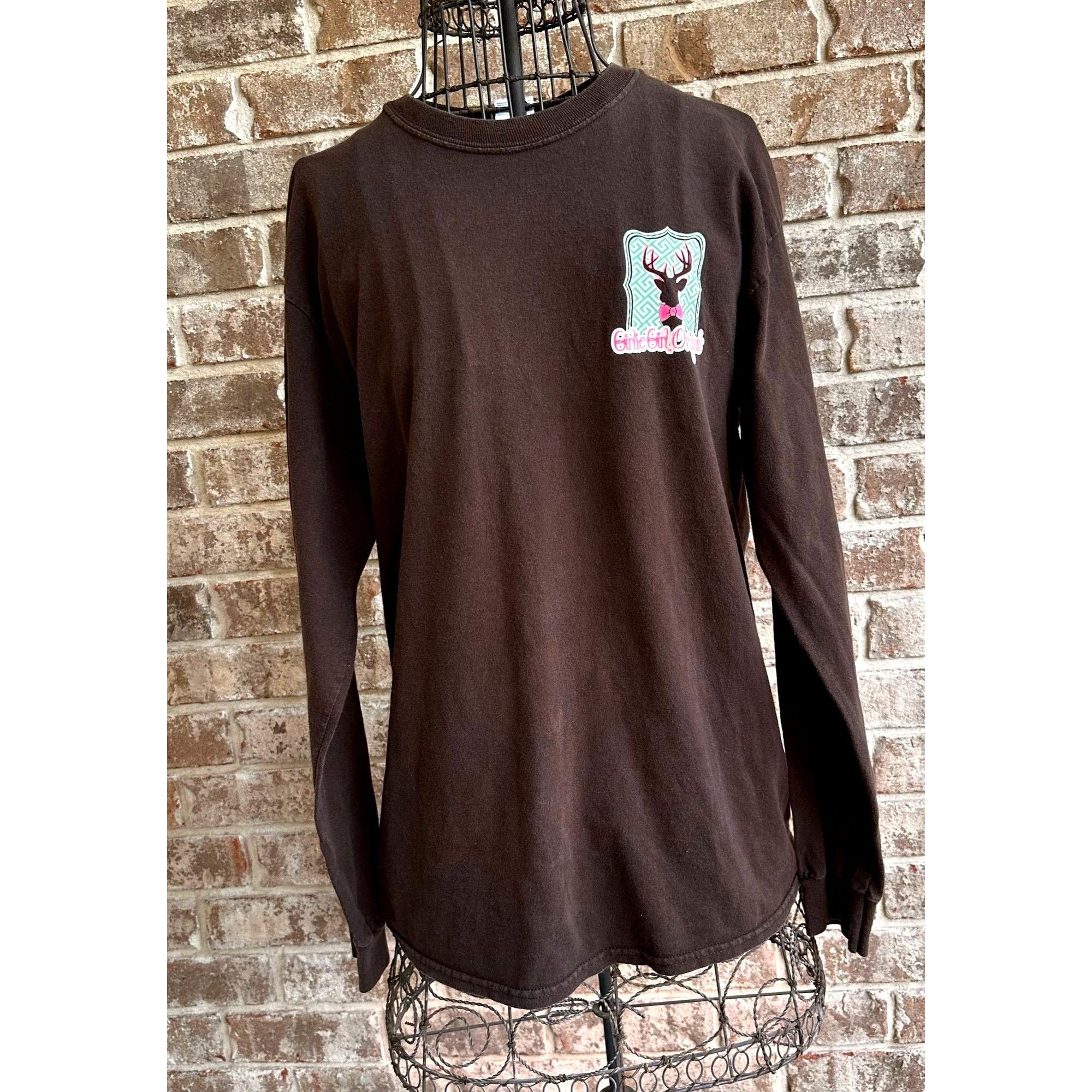 Vintage Girlie Girl Originals Long Sleeve Deer Antlers Tee Shirt Size M / US 6-8 / IT 42-44 - 5 Thumbnail