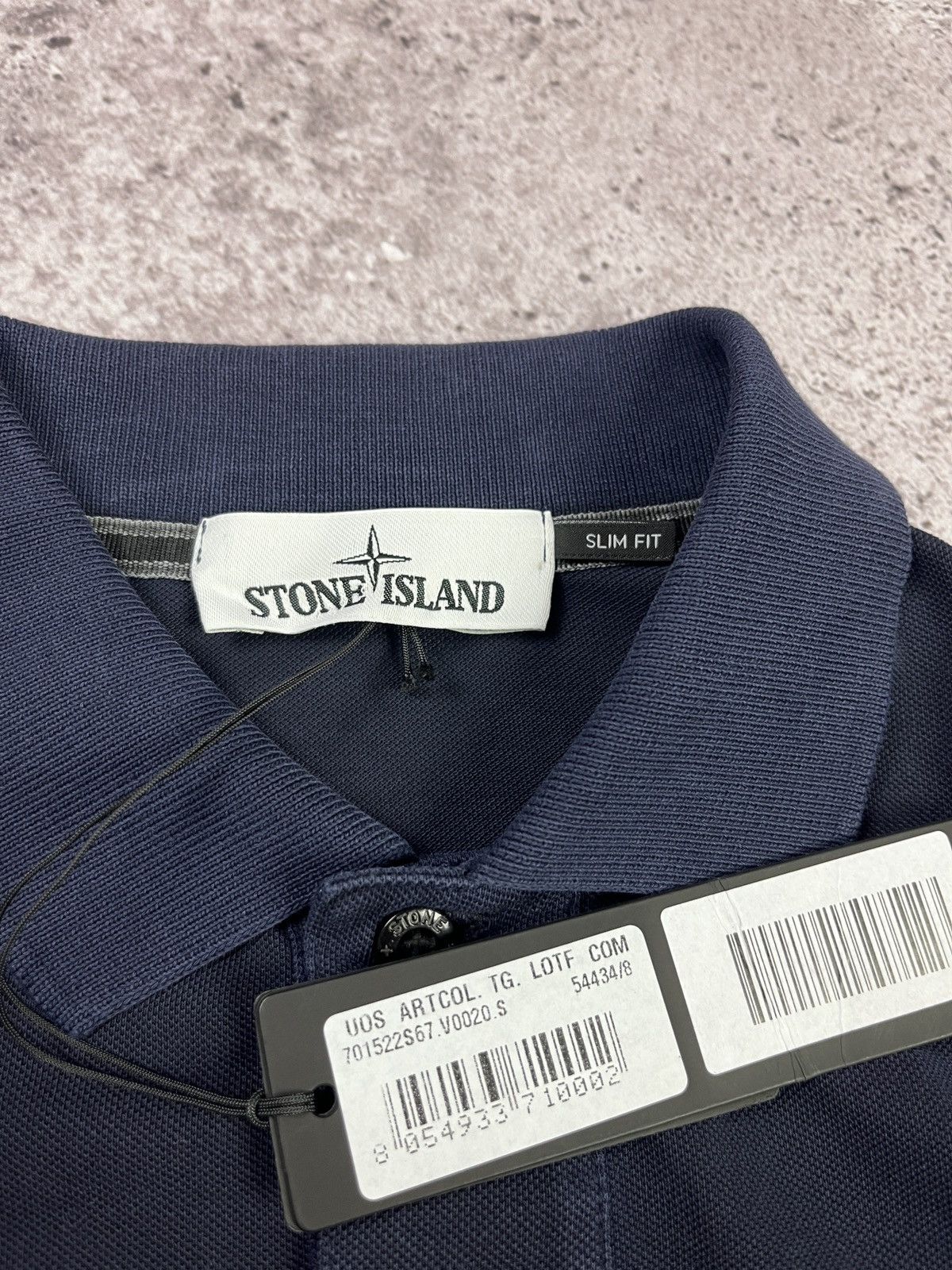 Stone Island Garment Dyed Polo Shirt Navy Blue Tonal Compass PatchProgram Size US S / EU 44-46 / 1 - 4 Thumbnail