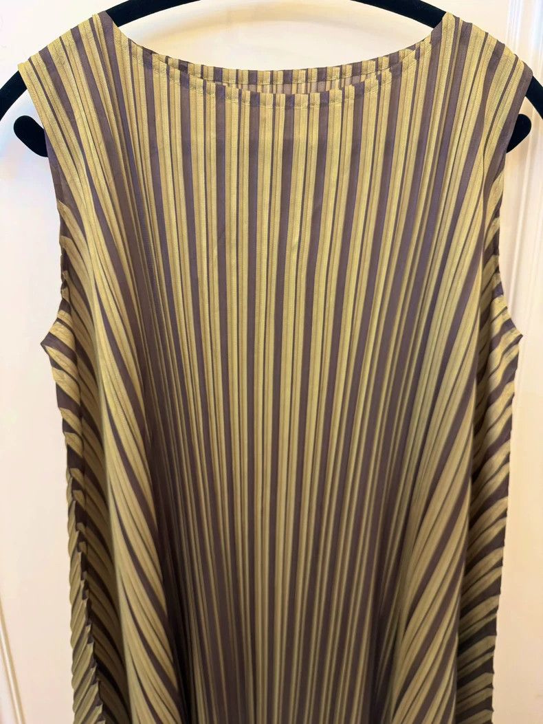 Issey Miyake issey miyake size:1 A turquoise pleated long dress Size XXS / US 00 / IT 34 - 3 Thumbnail