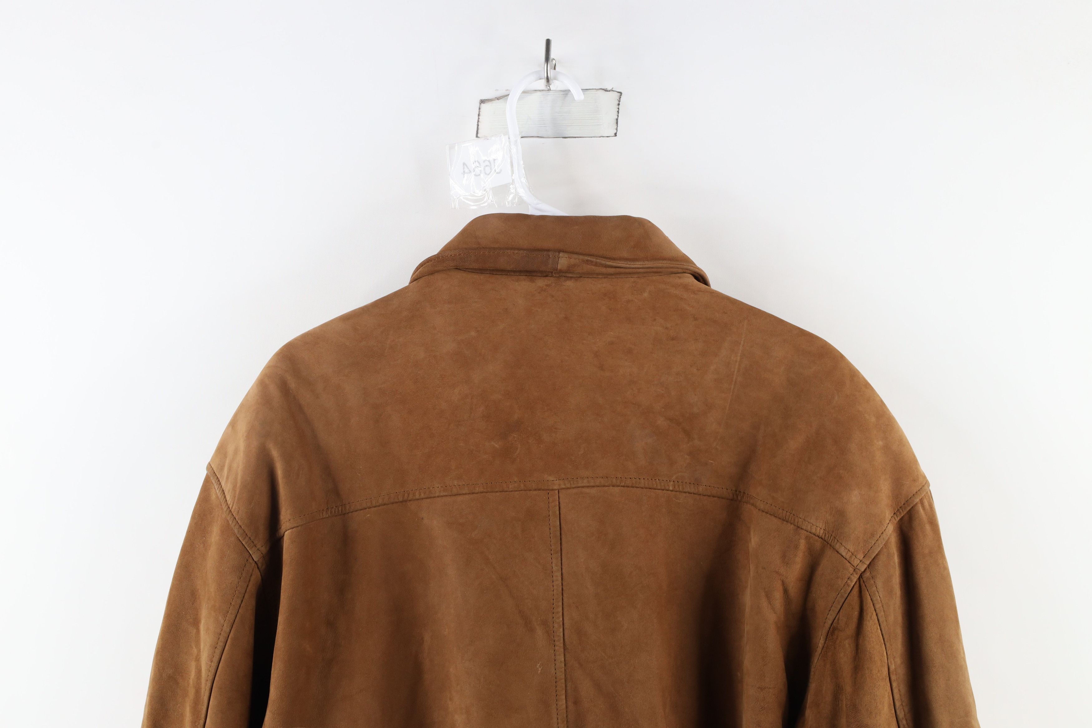 Vintage Vintage 90s Streetwear Suede Leather Flight Bomber Jacket Size US L / EU 52-54 / 3 - 19 Thumbnail