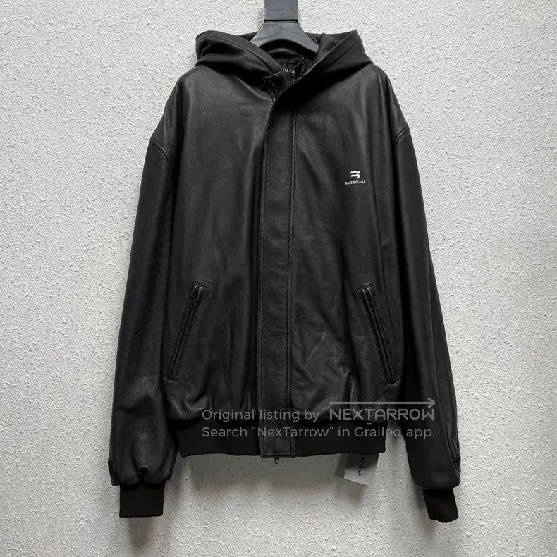 Balenciaga Balenciaga Hooded Leather Jacket Size US M / EU 48-50 / 2 - 1 Thumbnail