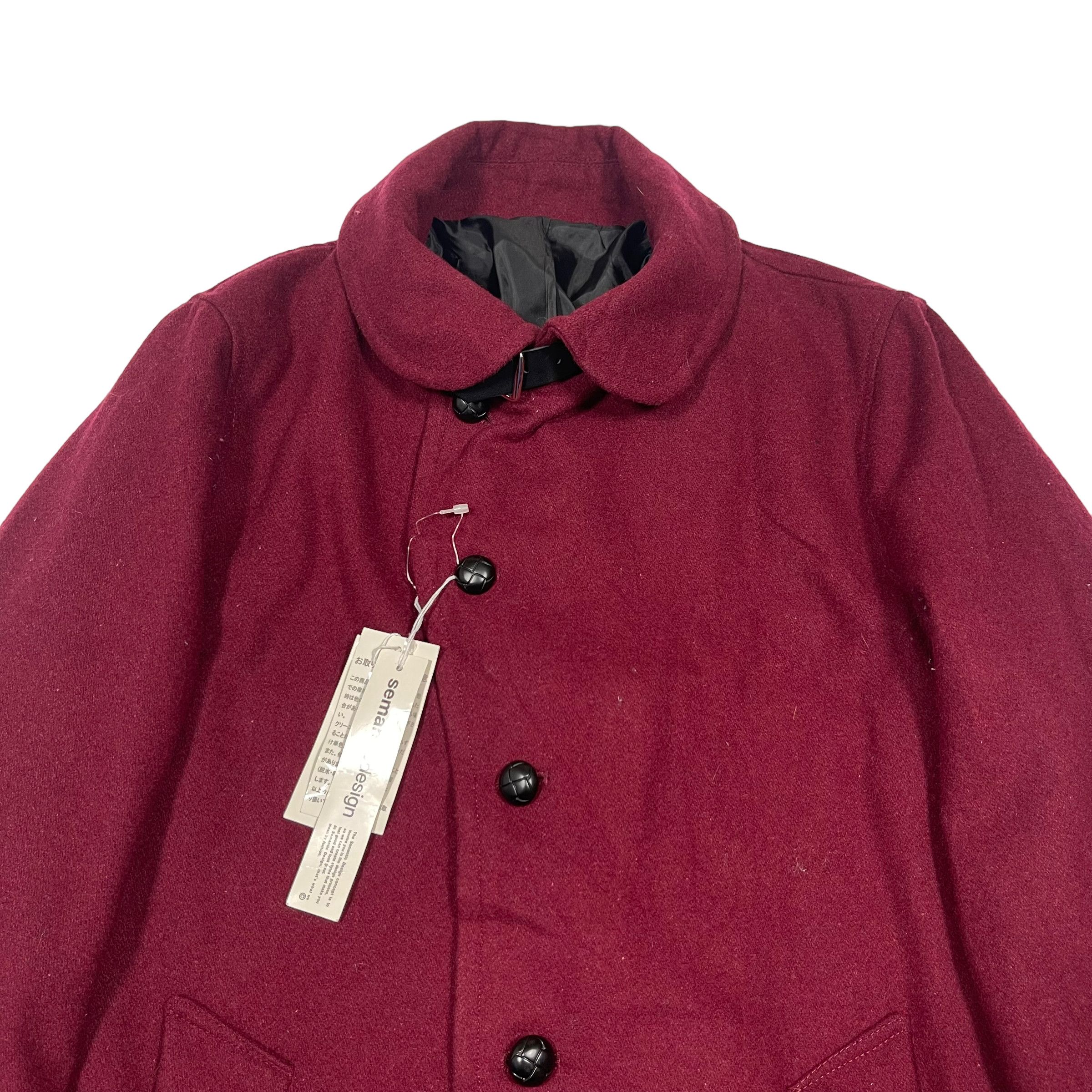 In The Attic × semanticdesign Semantic Design Wool Maroon Minimalist Jacket Size US L / EU 52-54 / 3 - 3 Thumbnail