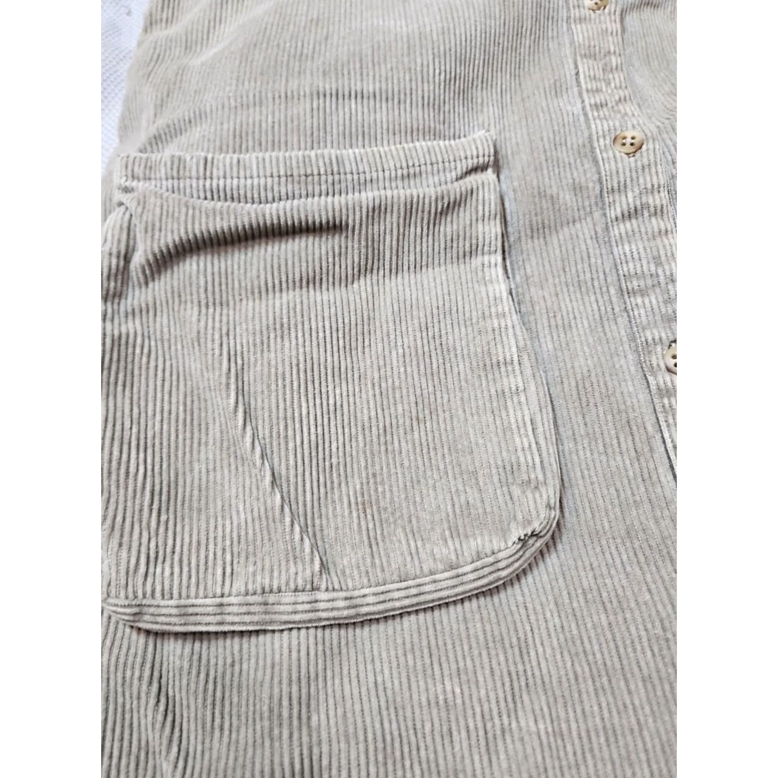 Banana Republic VINTAGE Banana Republic Dress Womens Medium 12 Beige Corduroy 80s Safari Tag Dress Size XL / US 12-14 / IT 48-50 - 7 Thumbnail