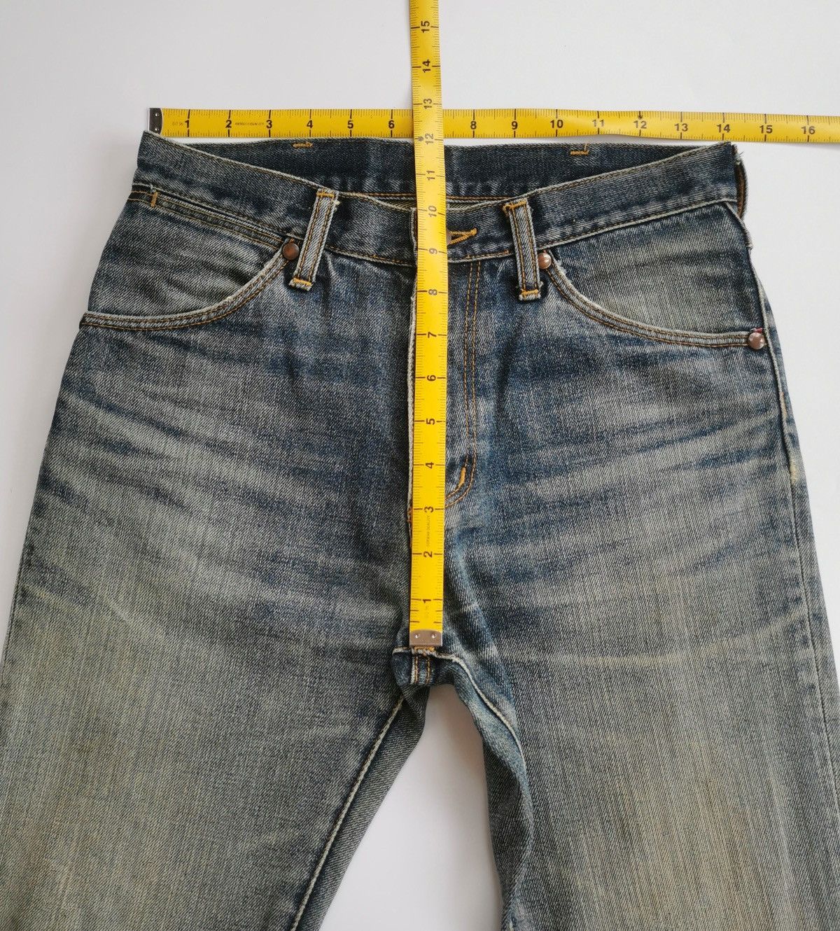 Vintage Vintage Bootcut Wrangler Faded Mud Denim Jeans Size US 28 / EU 44 - 10 Thumbnail