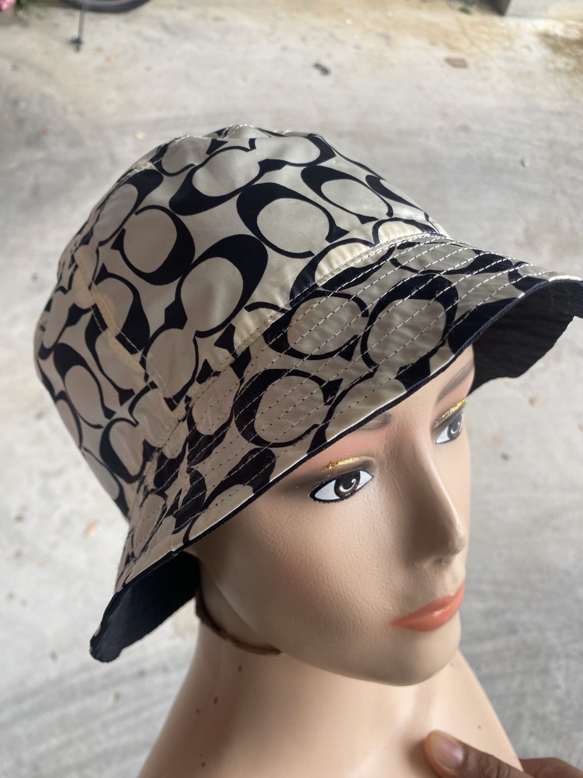 Stylish Unisex Monogram Coach Reversible Bucket Hat