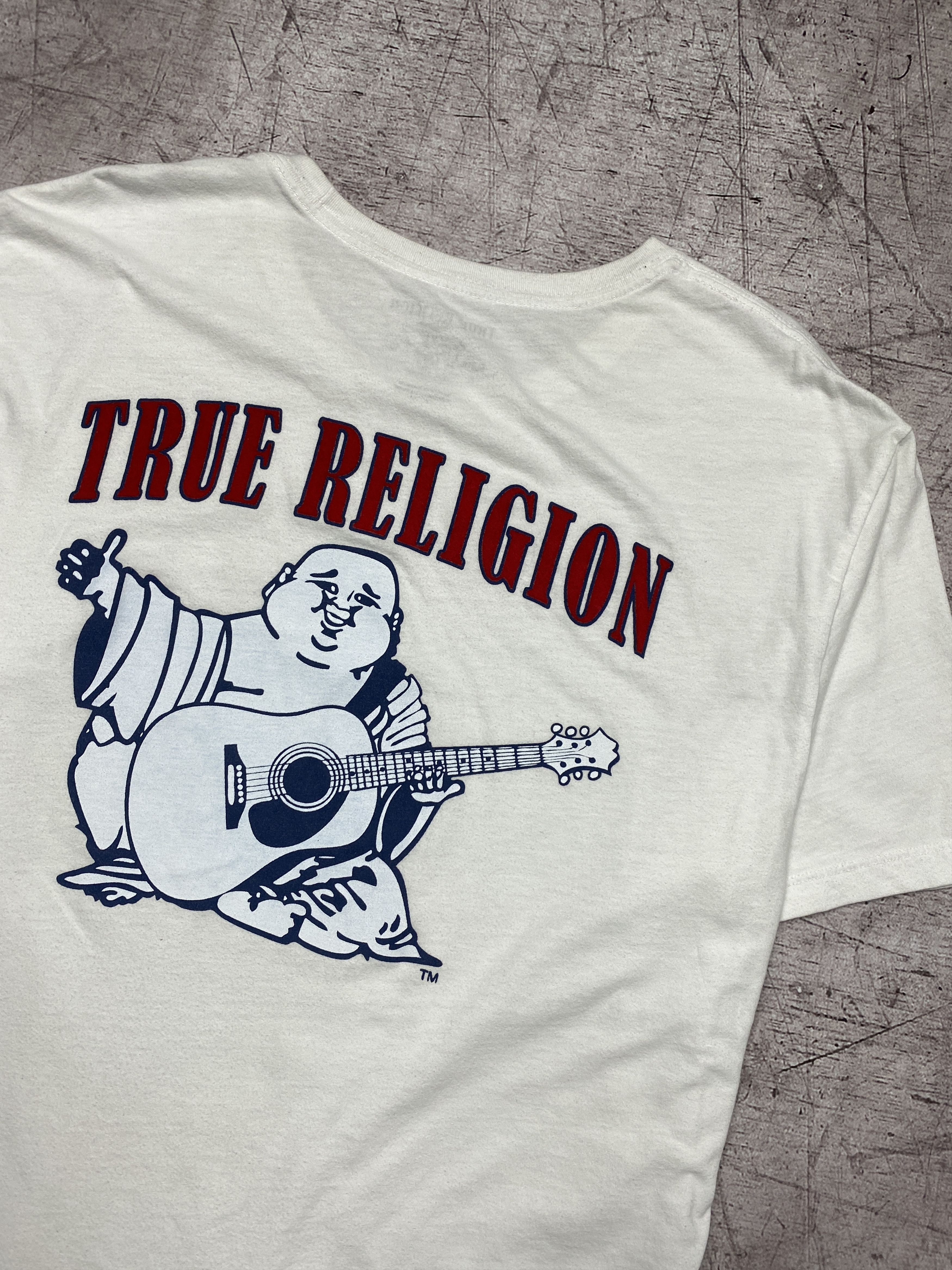 True Religion × Vintage True Religion Vintage Mens Crew Neck T-Shirt Size US XL / EU 56 / 4 - 2 Thumbnail