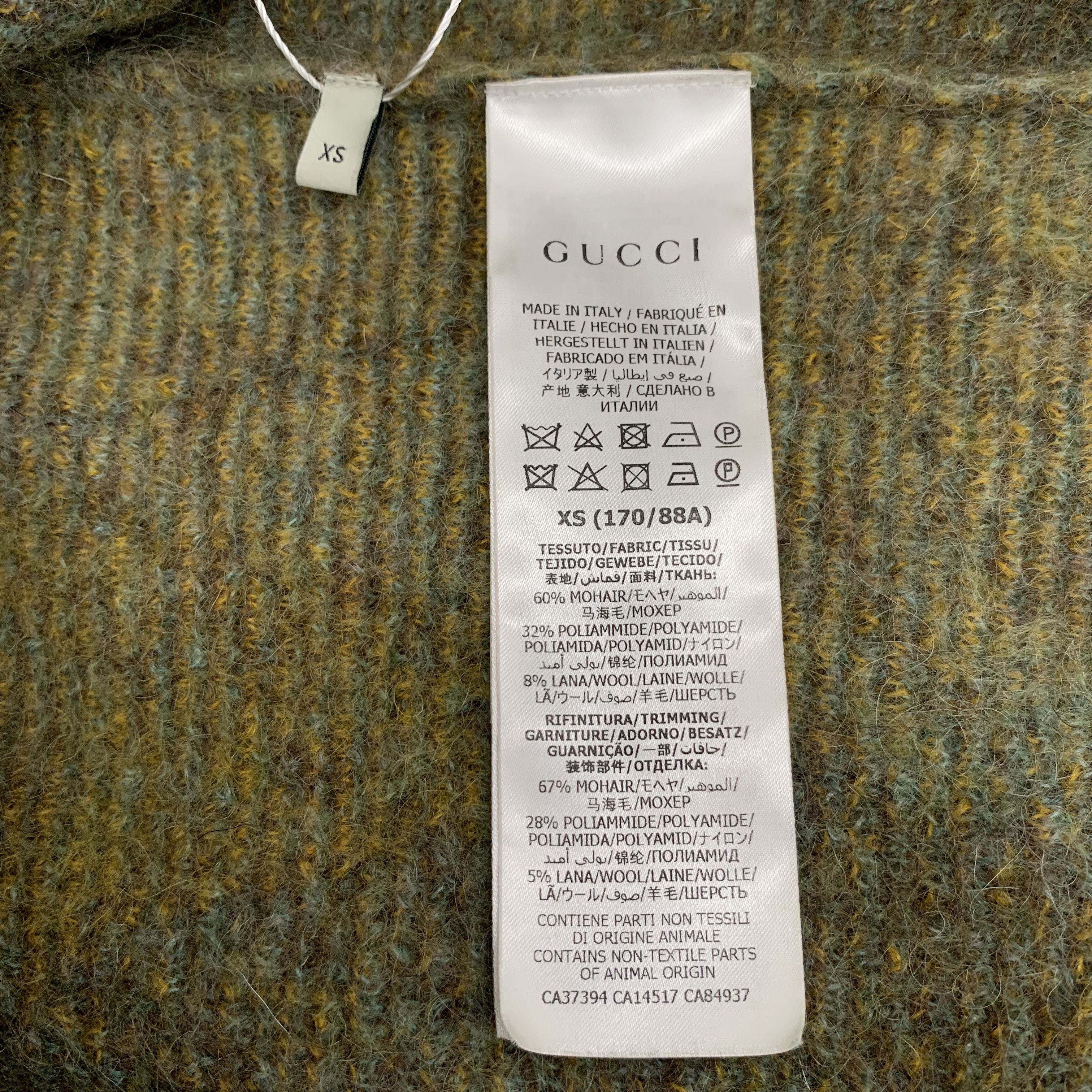 Gucci Gucci Cardigan – Plaid Mohair V-Neck Knit (Size XS) Size US XS / EU 42 / 0 - 3 Thumbnail