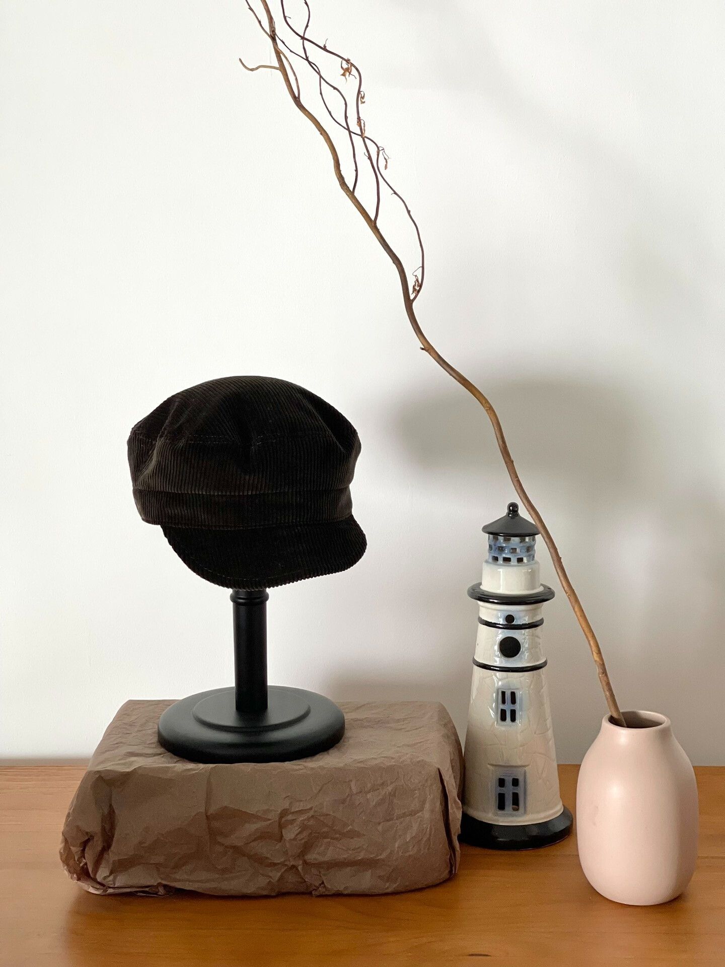 Japanese Brand Heavy Corduroy Baker Boy Hat Size ONE SIZE - 1 Thumbnail