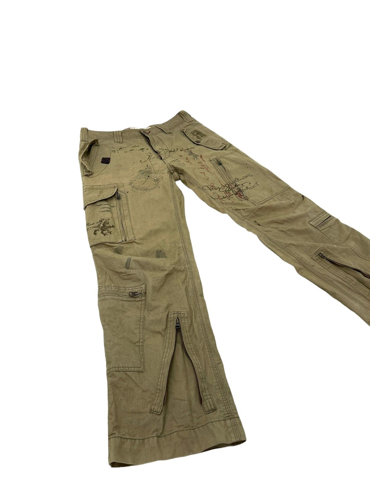 Japanese Brand Loose Cargo 291295 Homme Multi Pockets Boro 6🟦7 Size US 34 / EU 50 - 2 Thumbnail