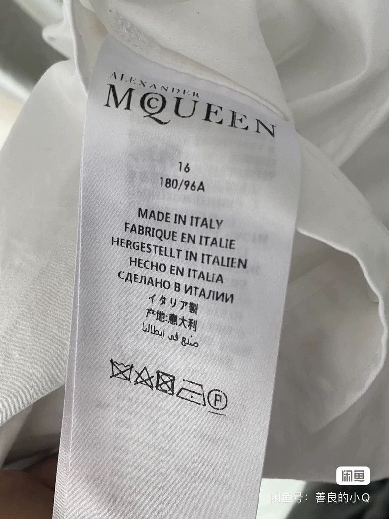 Alexander McQueen Alexander McQUEEN size 16 Short sleeved white shirt with c Size US L / EU 52-54 / 3 - 3 Thumbnail