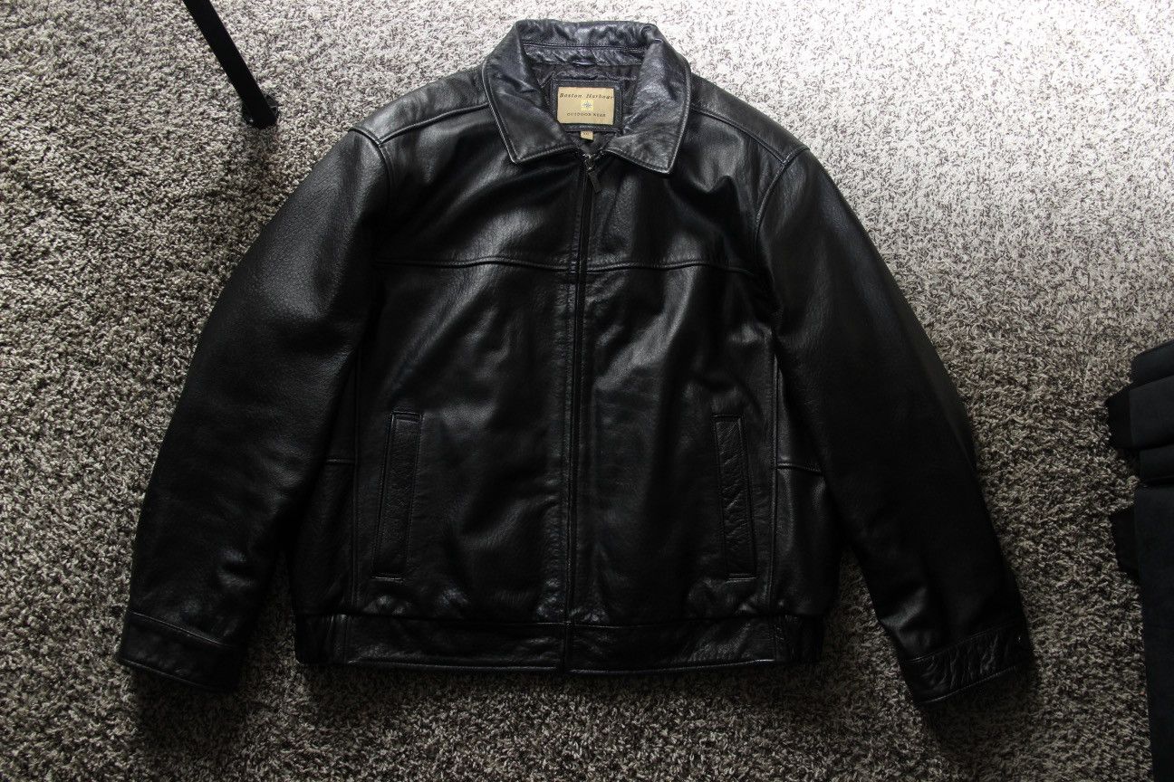 Vintage Classic Boston Harbour Leather Jacket Size US XXL / EU 58 / 5 - 1 Thumbnail