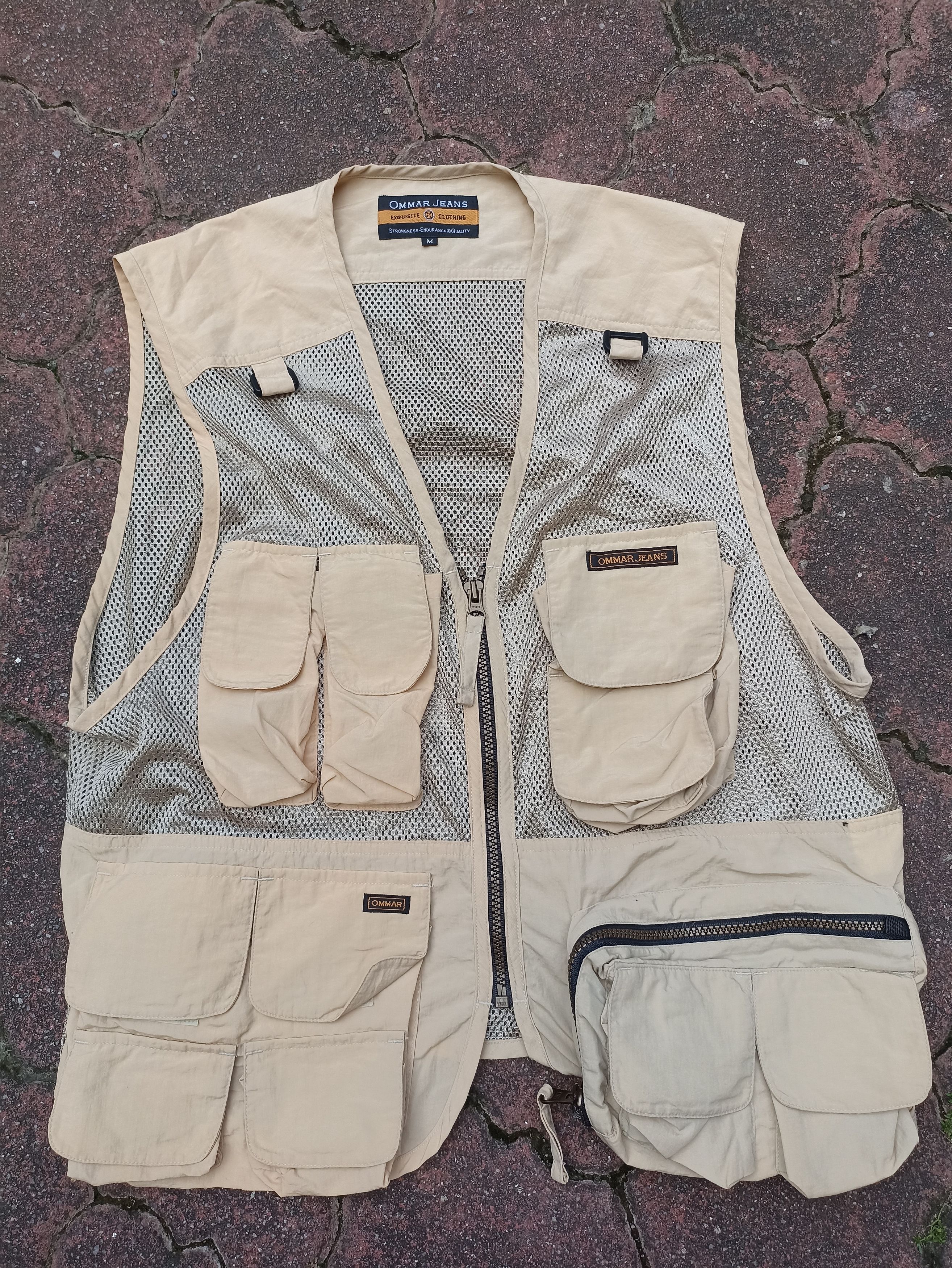 Japanese Brand Vintage Ommar Jeans Vest tactical series mesh design Size US M / EU 48-50 / 2 - 1 Thumbnail