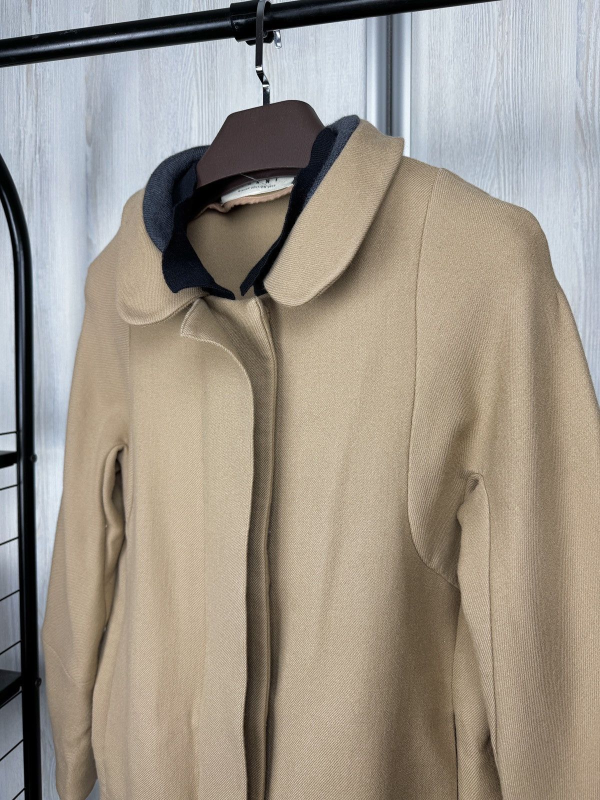 Marni Marni Women's Jacket Size 42 Tan 100% Wool Bomber Coat Size M / US 6-8 / IT 42-44 - 4 Thumbnail