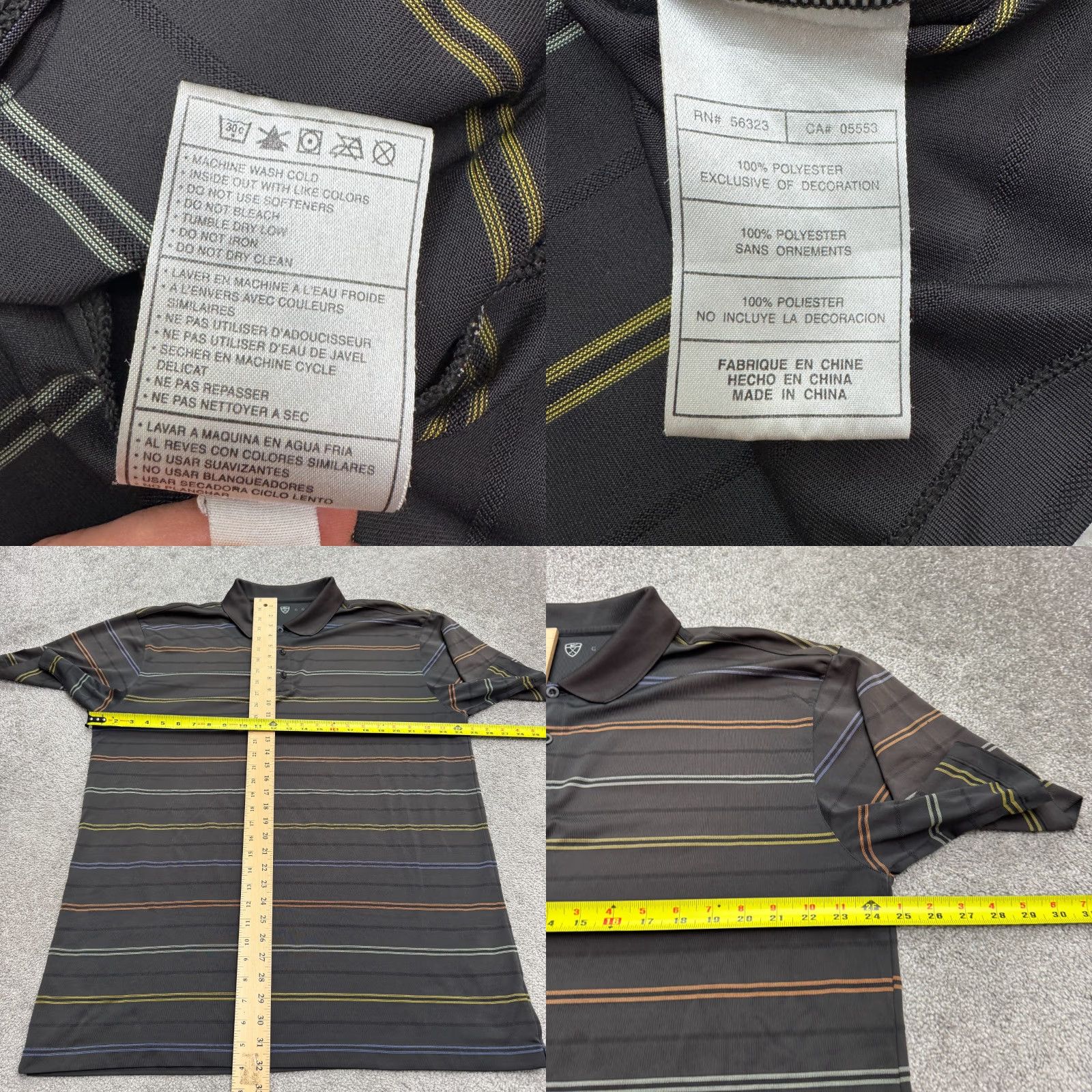 Nike Nike Golf Polo Shirt Mens XXL Gray Striped Short Sleeve Performance Polo Size US XXL / EU 58 / 5 - 8 Thumbnail