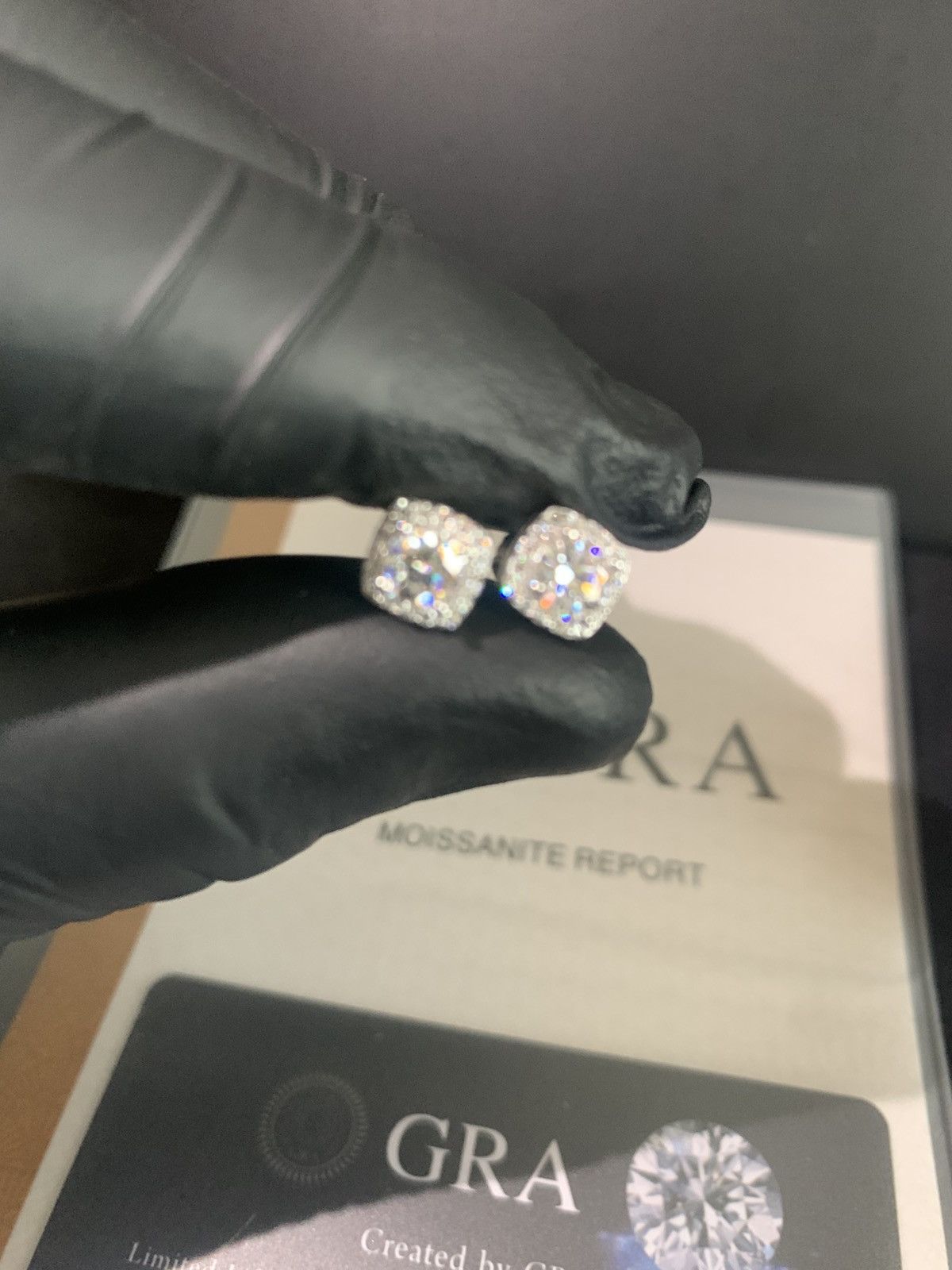 Designer Moissanite earrings Size ONE SIZE - 3 Thumbnail
