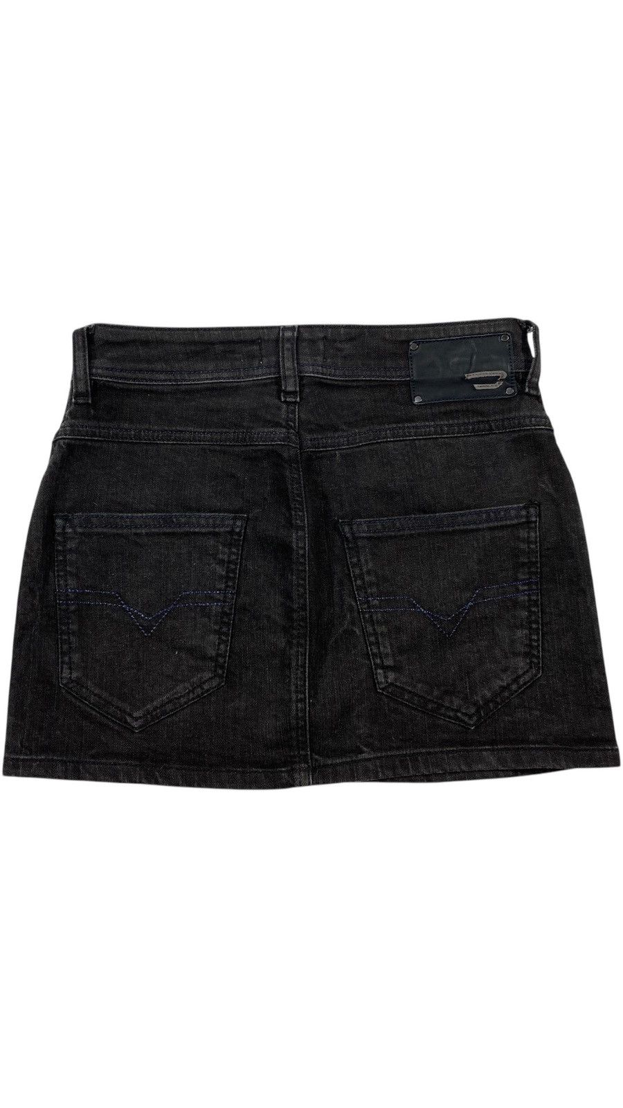 Diesel Diesel Stonewashed Black Avant Garde Stretch Mini Skirt Size 28" / US 6 / IT 42 - 3 Thumbnail