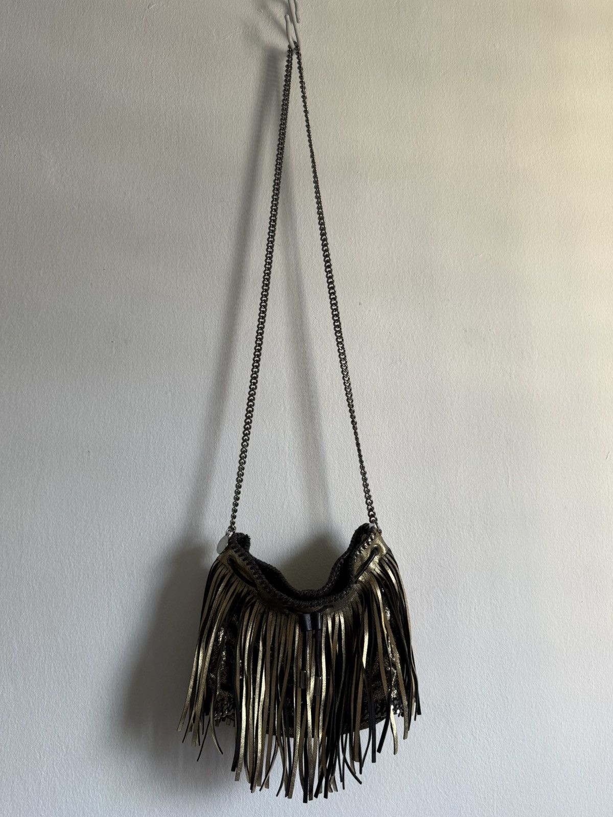 Stella McCartney Stella McCartney Gold Faux Leather Mini Fringe Falabella bag Size ONE SIZE - 2 Thumbnail