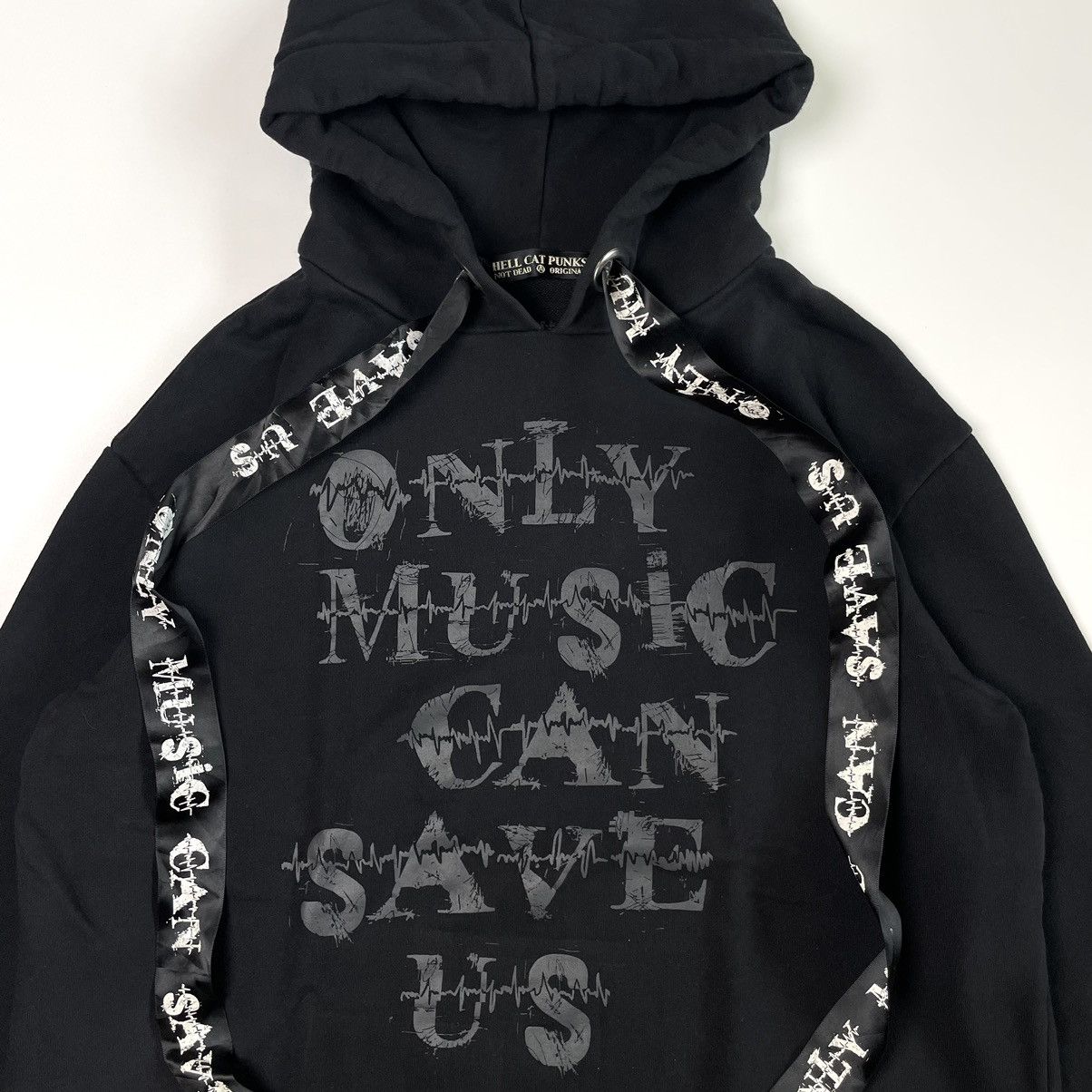 Japanese Brand Hell Cat Punks Music Hoodie Black Size US L / EU 52-54 / 3 - 2 Thumbnail