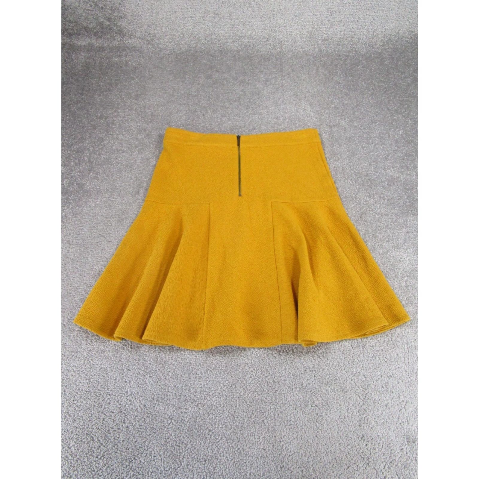 Vintage Maeve Skirt Womens Small Yellow Flare Zip Short BIZ Casual Party/Cocktail 90s? (No, avoid new info) Size 28" / US 6 / IT 42 - 6 Thumbnail