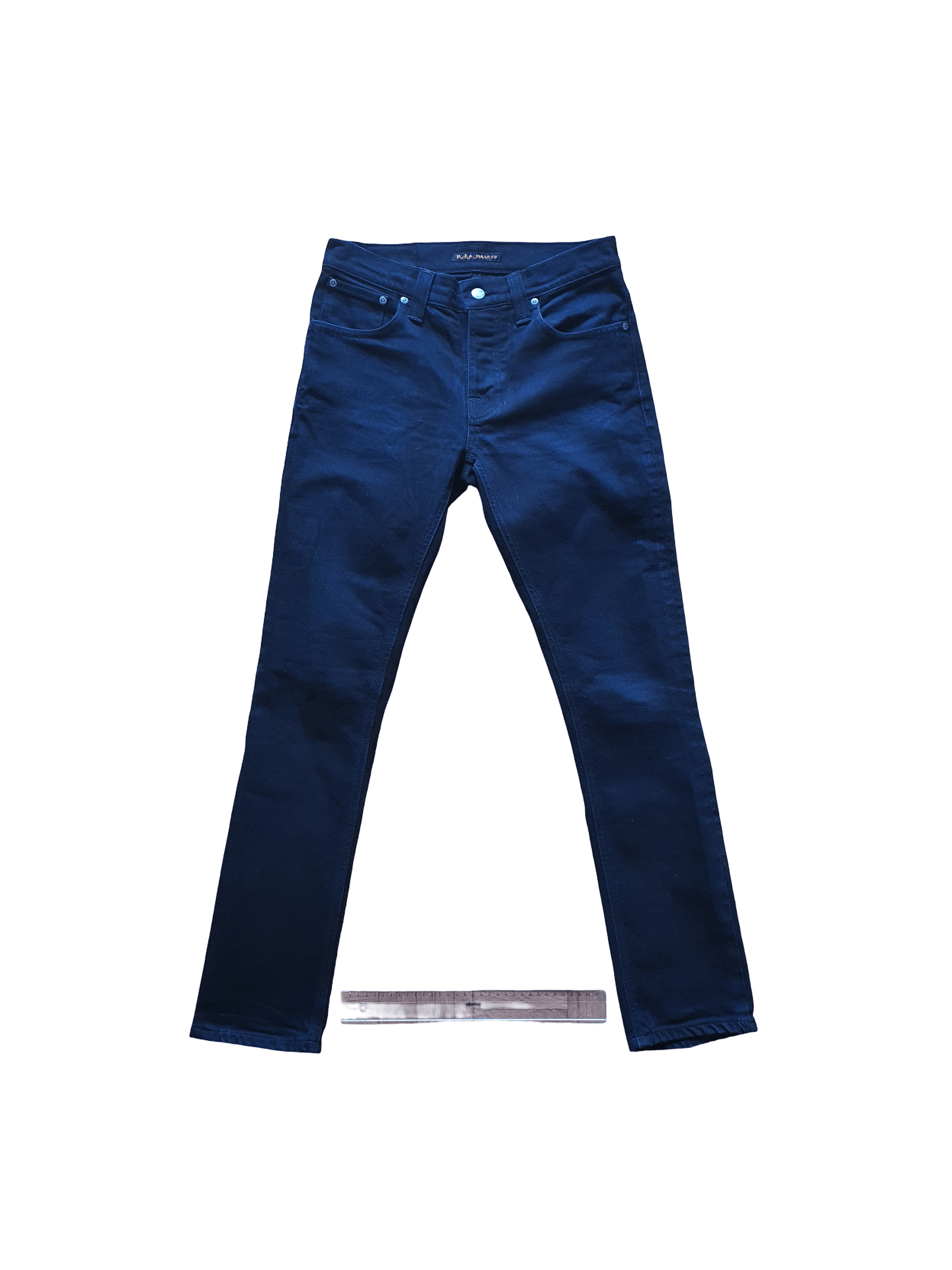 Nudie Jeans Grim Tim Black coated indigo jeans. | Grailed