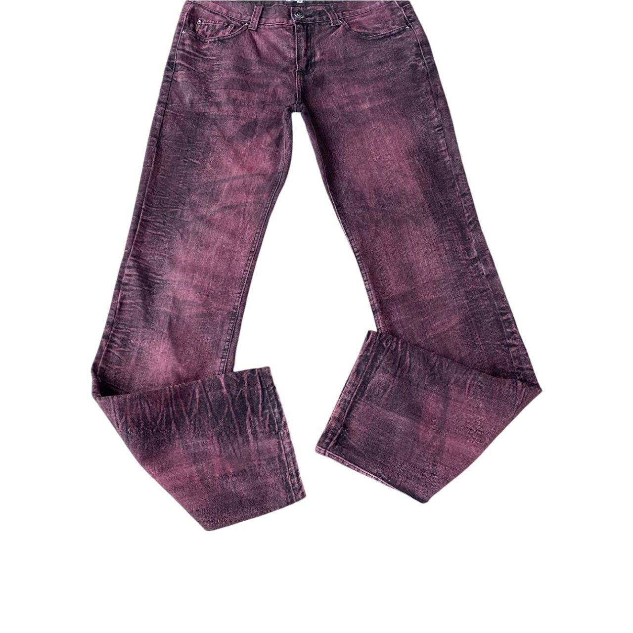 LOWBOX × Tornado Mart LOWBOX JAPAN WINE-RED DYE FISHBONE STRAIGHT LEG IN W30X33 Size US 30 / EU 46 - 4 Thumbnail