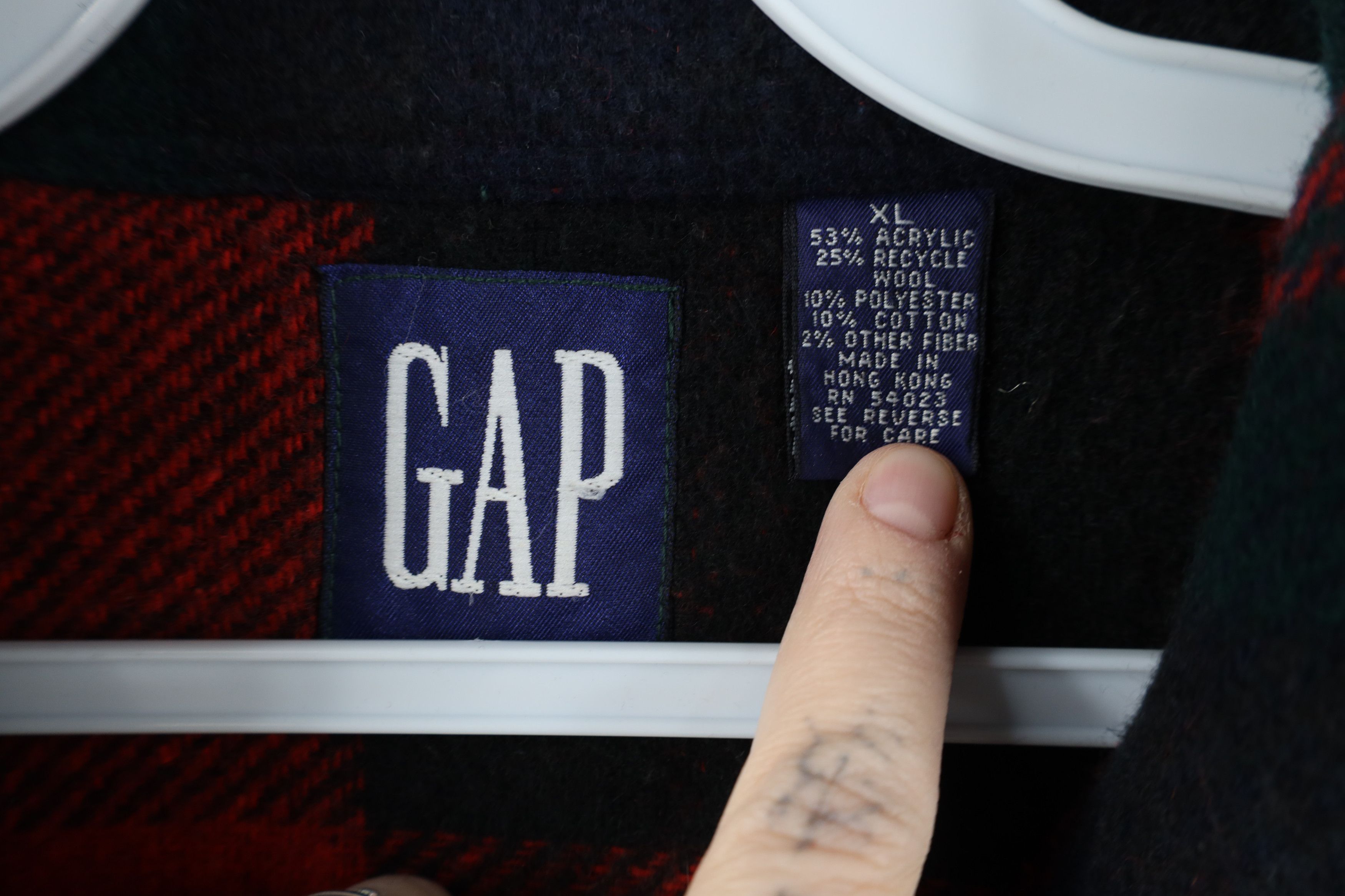 Gap Vintage 90s Gap Flannel Button Shirt Jacket Jac Shirt Plaid Size US XL / EU 56 / 4 - 7 Thumbnail