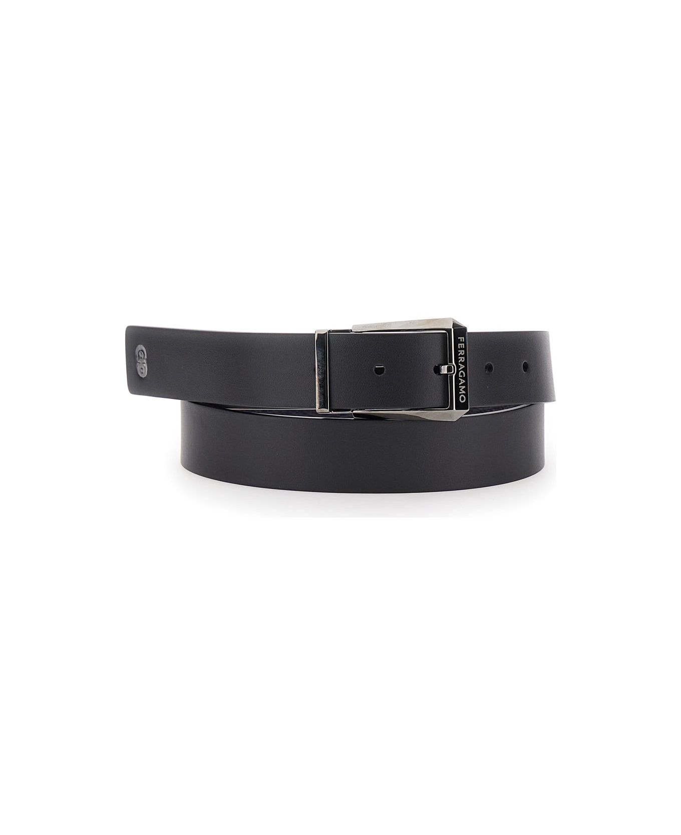 Salvatore Ferragamo o1s22i1n1025 Size: 115 / Reversible Belt in Blue Size 46 - 1 Thumbnail