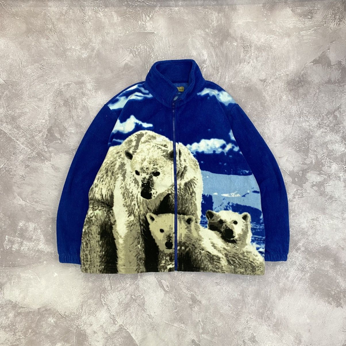 Vintage Vintage Polar Bear Full Zip Fleece All Over Print Hype Retro Size US M / EU 48-50 / 2 - 1 Thumbnail