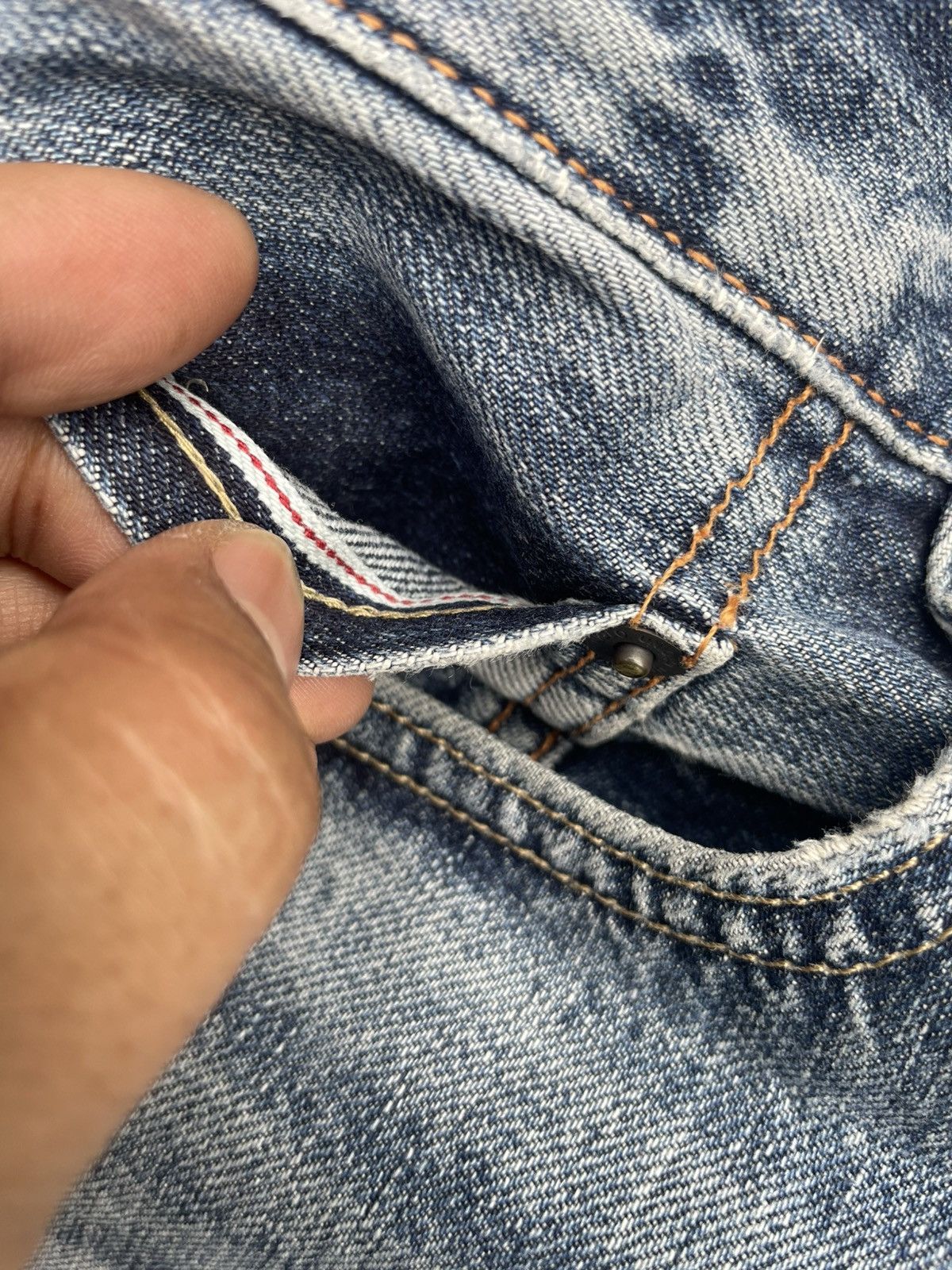 Japanese Brand × Uniqlo Uniqlo Selvedge Distresed Jeans Size US 35 - 15 Thumbnail