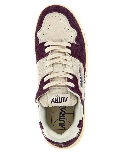 AUTRY o1s22i1n0125 Suede Low-Top Sneakers in Beige Purple Size US 6 / IT 36 - 4 Thumbnail