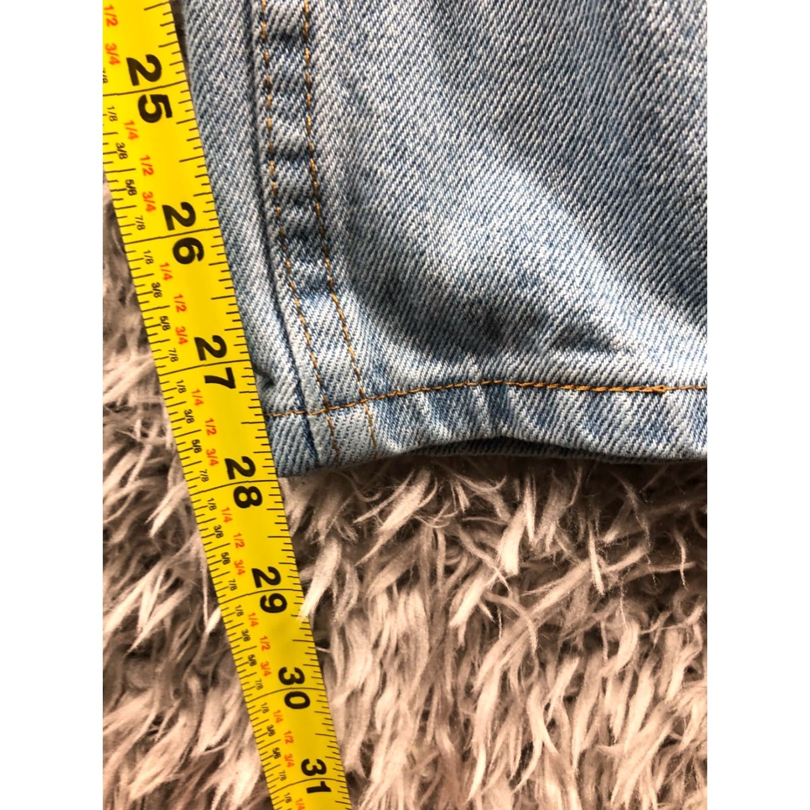 George George Jeans Mens 29x30 Regular Mid Stone Blue 5-Pocket Denim Straight Blah Size US 29 - 3 Thumbnail