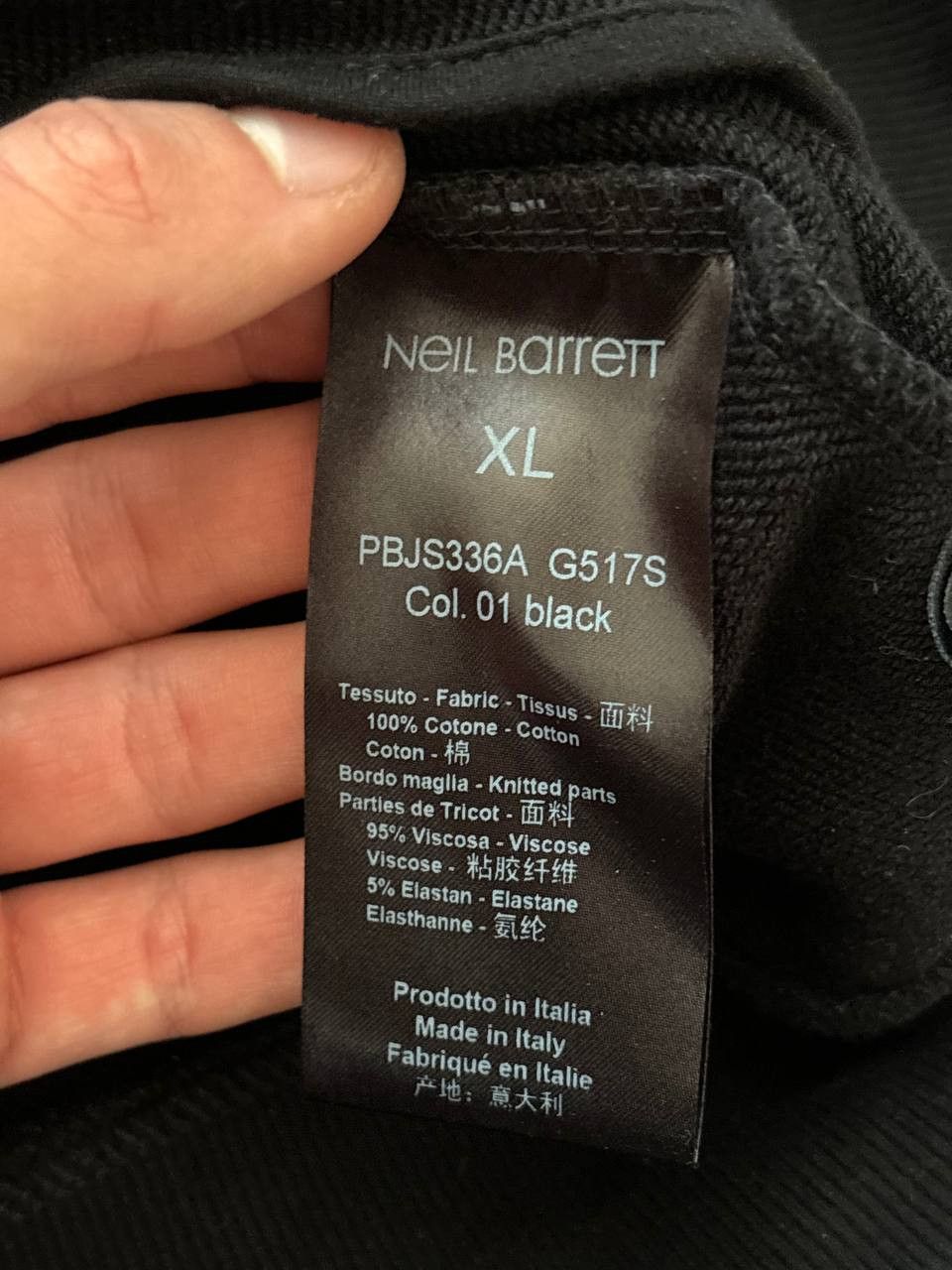Neil Barrett Lightning Bolt Print Zip Hoodie Slim Fit Size US XL / EU 56 / 4 - 9 Thumbnail