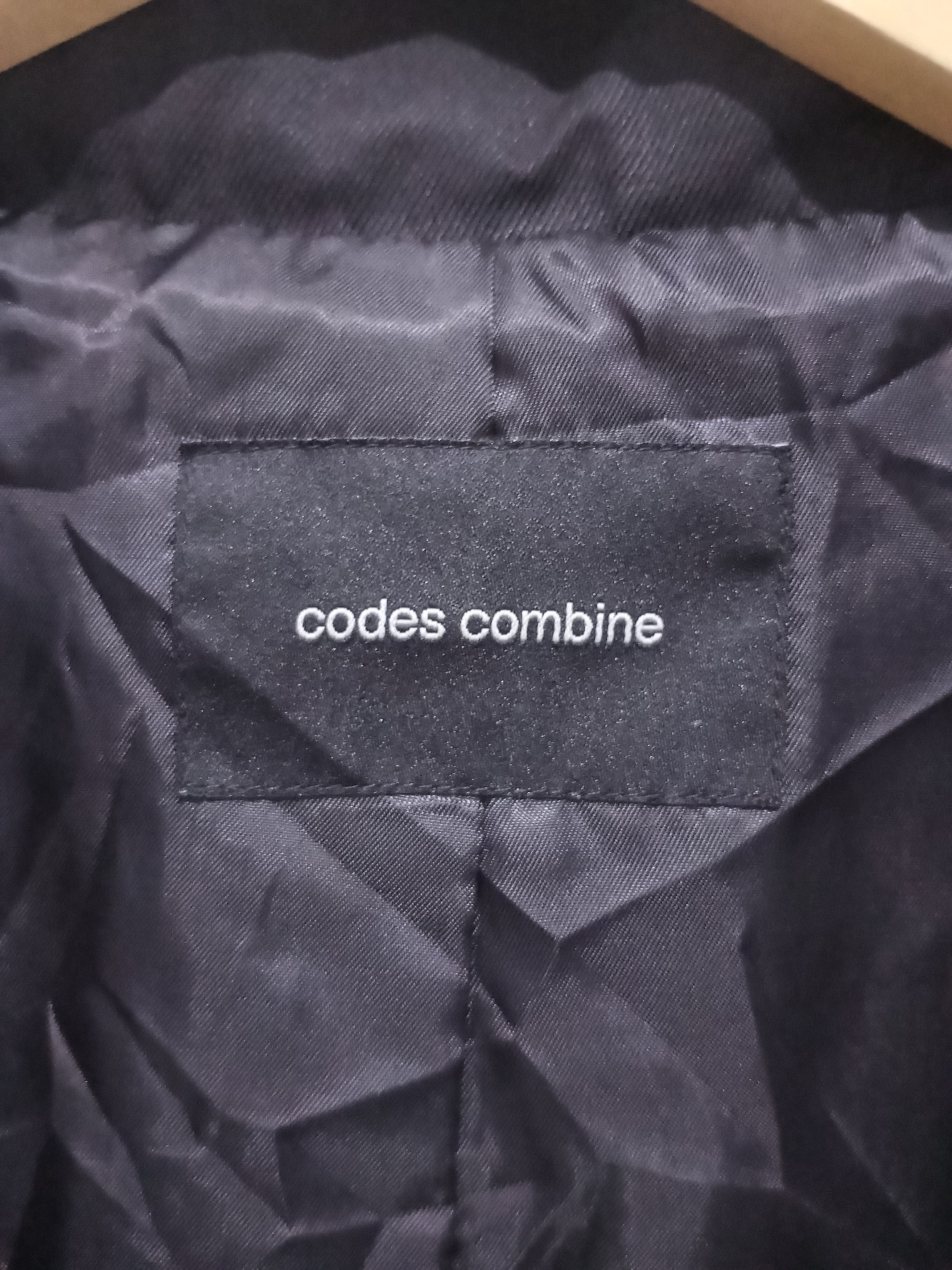 20471120 Vintage codes combine assymertic hoodie double layer parkas Size US L / EU 52-54 / 3 - 13 Thumbnail
