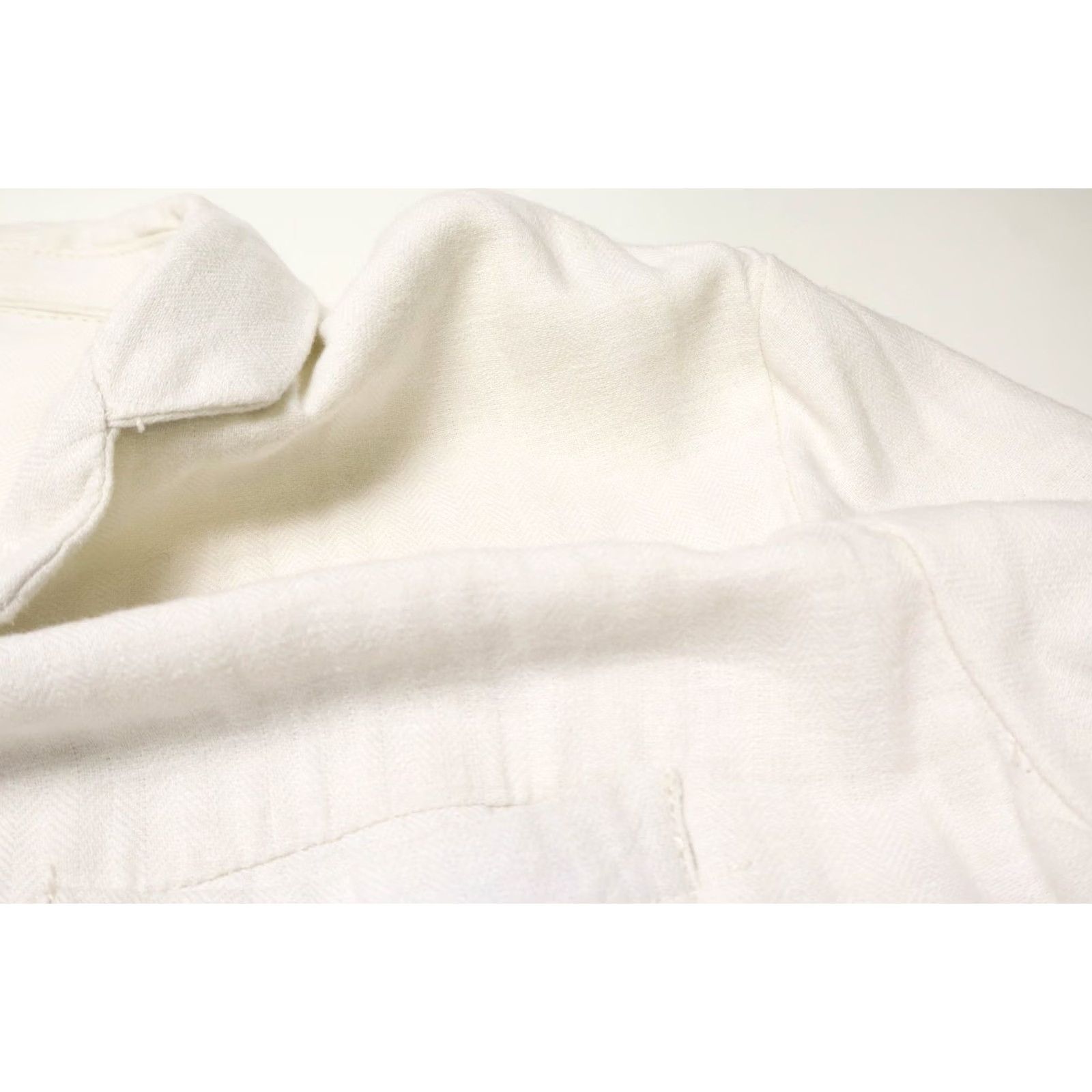 Lindbergh LINDBERGH Slim Fit White Blazer Men's SMALL Cotton Linen Blend Single-Breasted Size 36R - 6 Thumbnail