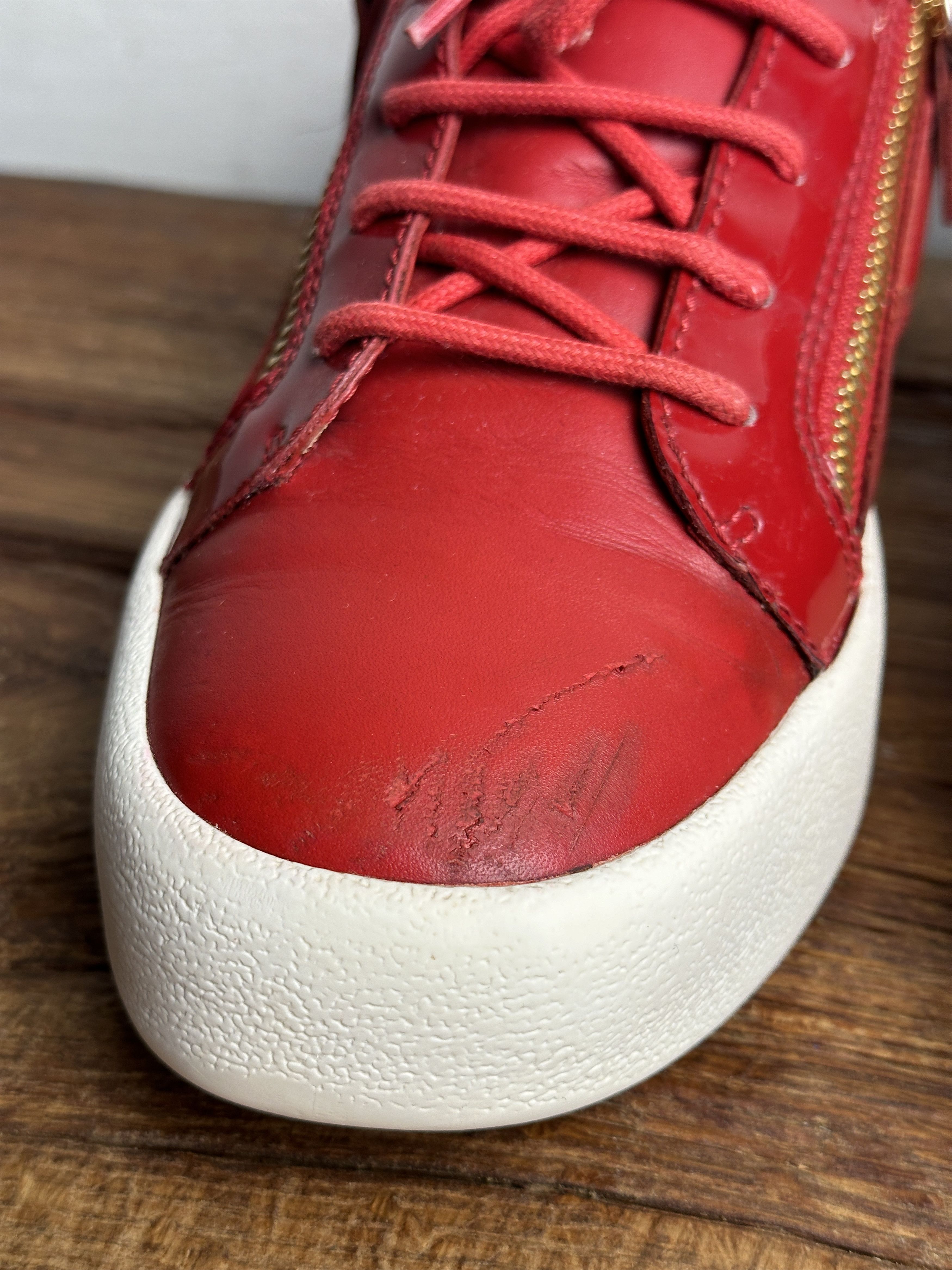 Giuseppe Zanotti Giuseppe Zanotti Red Signature Frankie Sneakers Size US 9 / EU 42 - 8 Thumbnail