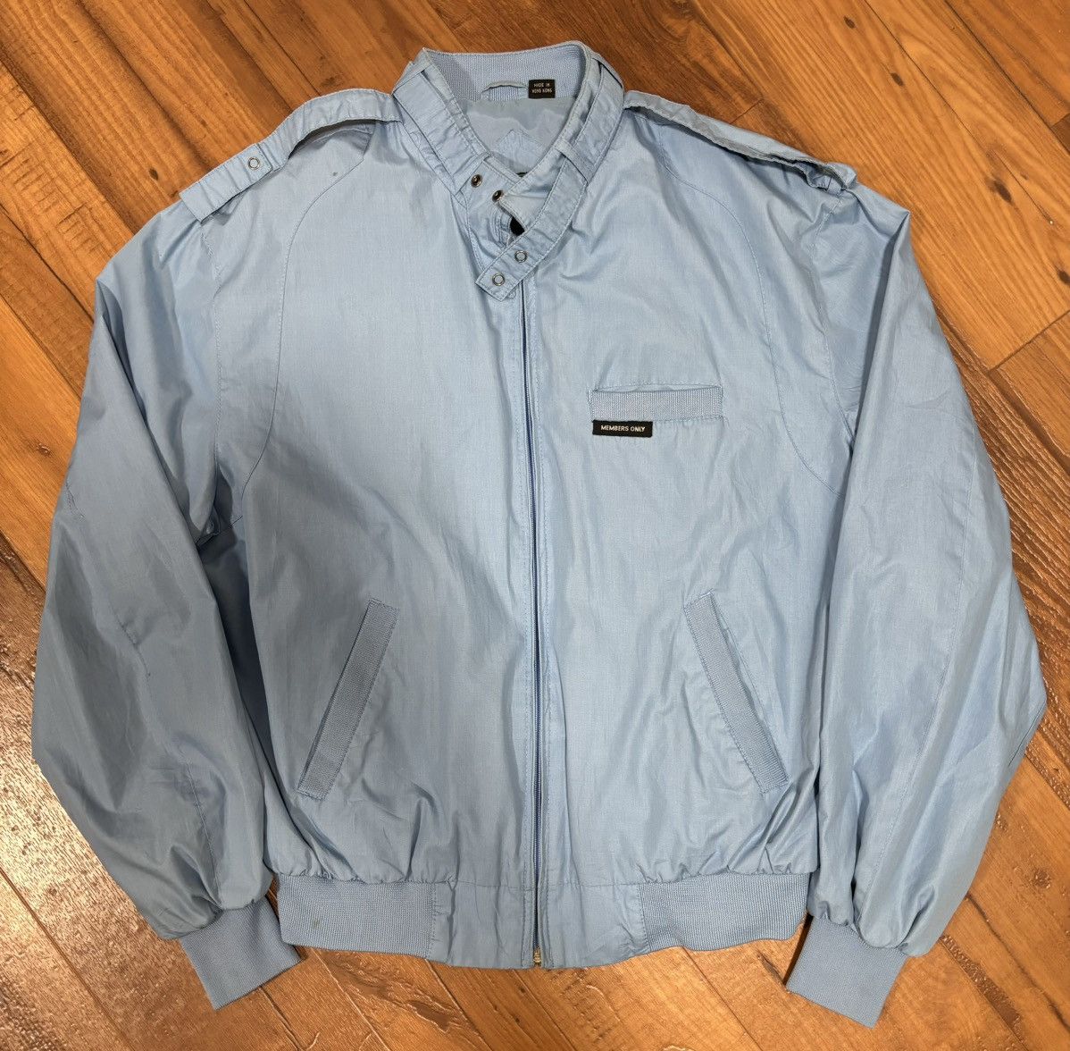 Members Only × Vintage Vintage Members Only Jacket Light Blue Full Zip Bomber Size US M / EU 48-50 / 2 - 1 Thumbnail